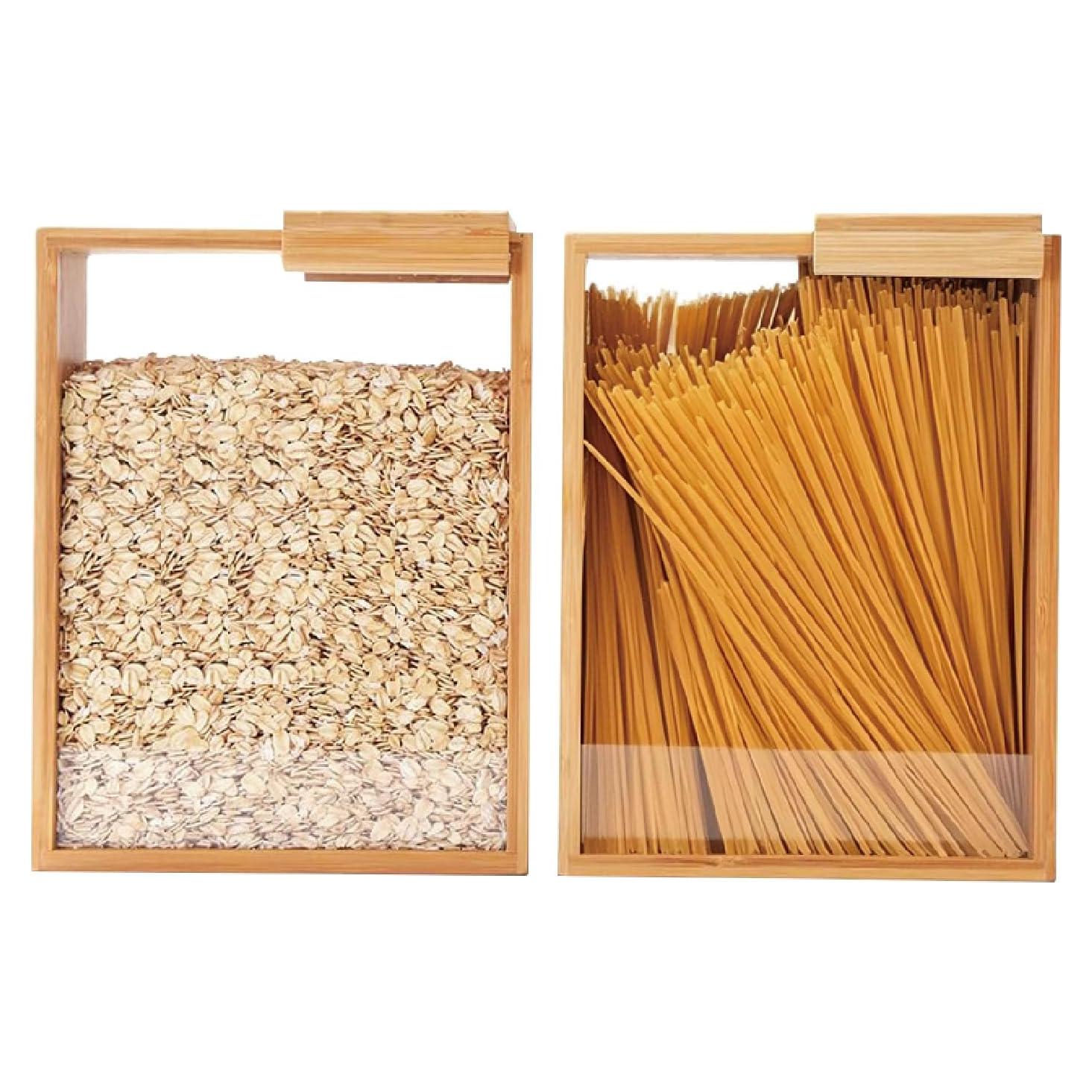 Dispensador de Comida Seco 2L MAGIC BAMBOO - Almacenamiento Ecológico