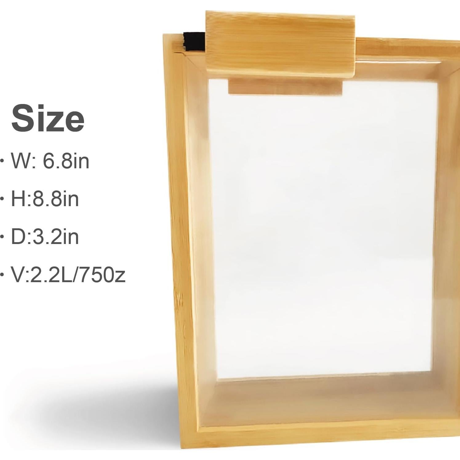 Dispensador de Comida Seco 2L MAGIC BAMBOO - Almacenamiento Ecológico