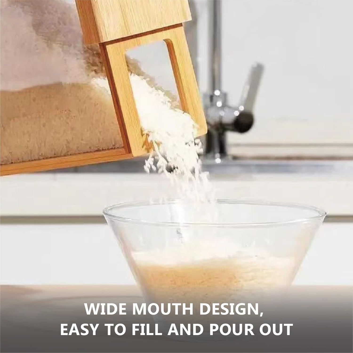 Dispensador de Comida Seco 2L MAGIC BAMBOO - Almacenamiento Ecológico