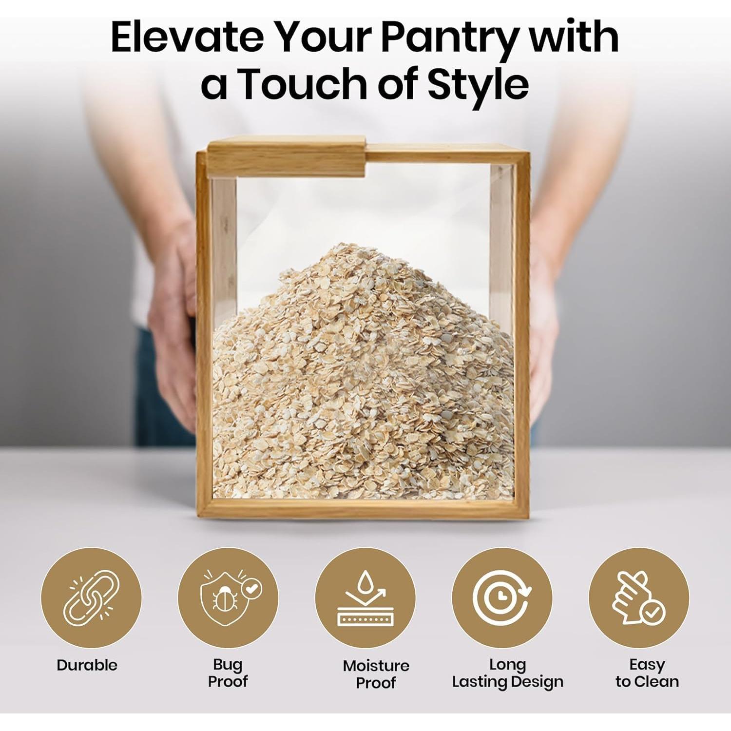 Contenedor de Almacenamiento de Alimentos Simplenest 3L Bambú