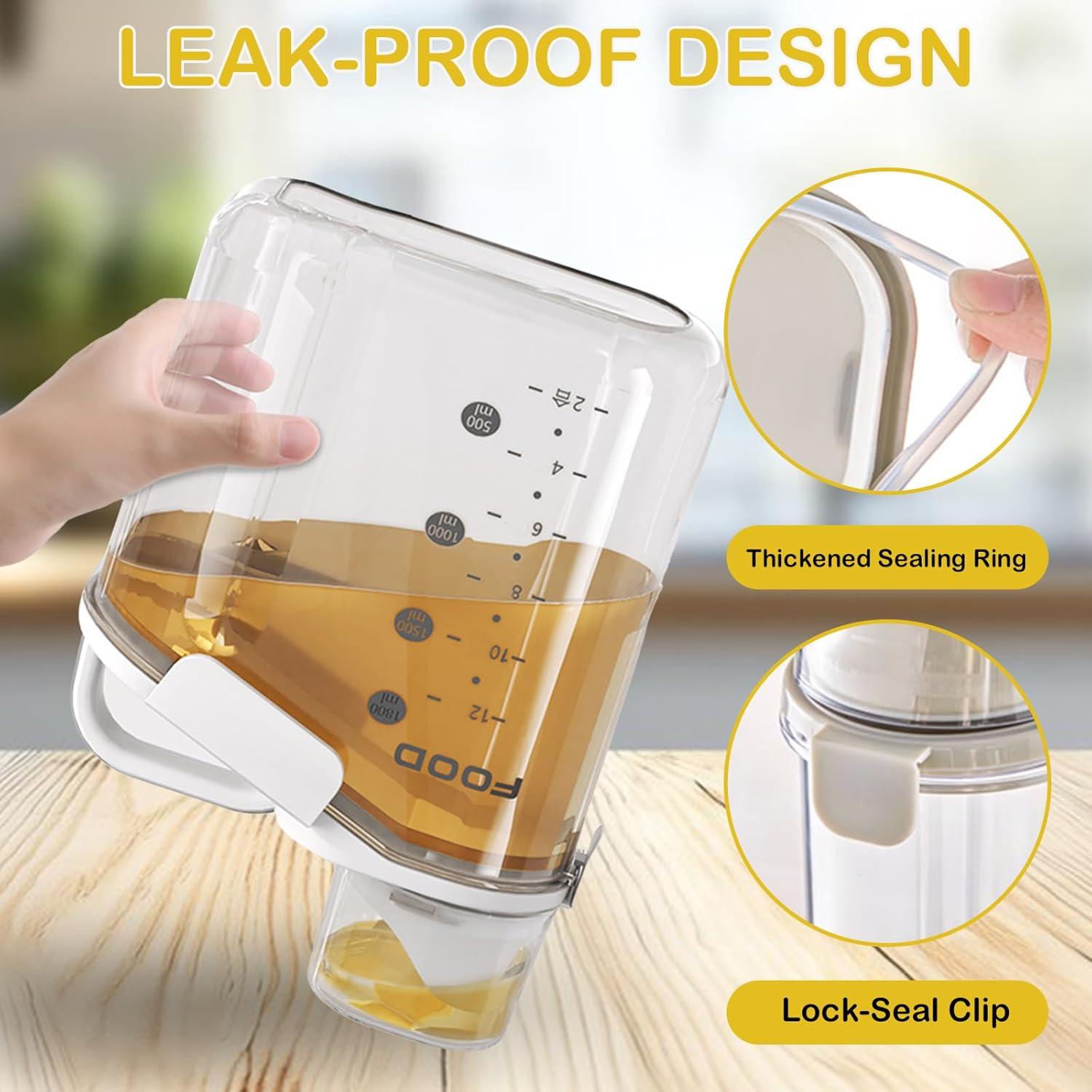 Contenedor de Alimentos Secos Riadyet 2L Hermético con Tapa Medidora