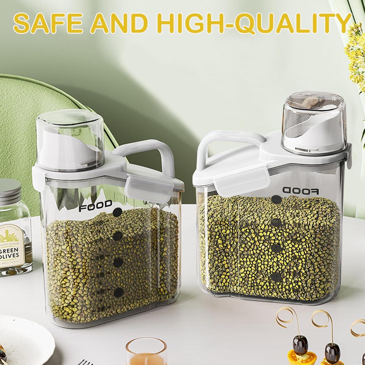 Contenedor de Alimentos Secos Riadyet 2L Hermético con Tapa Medidora