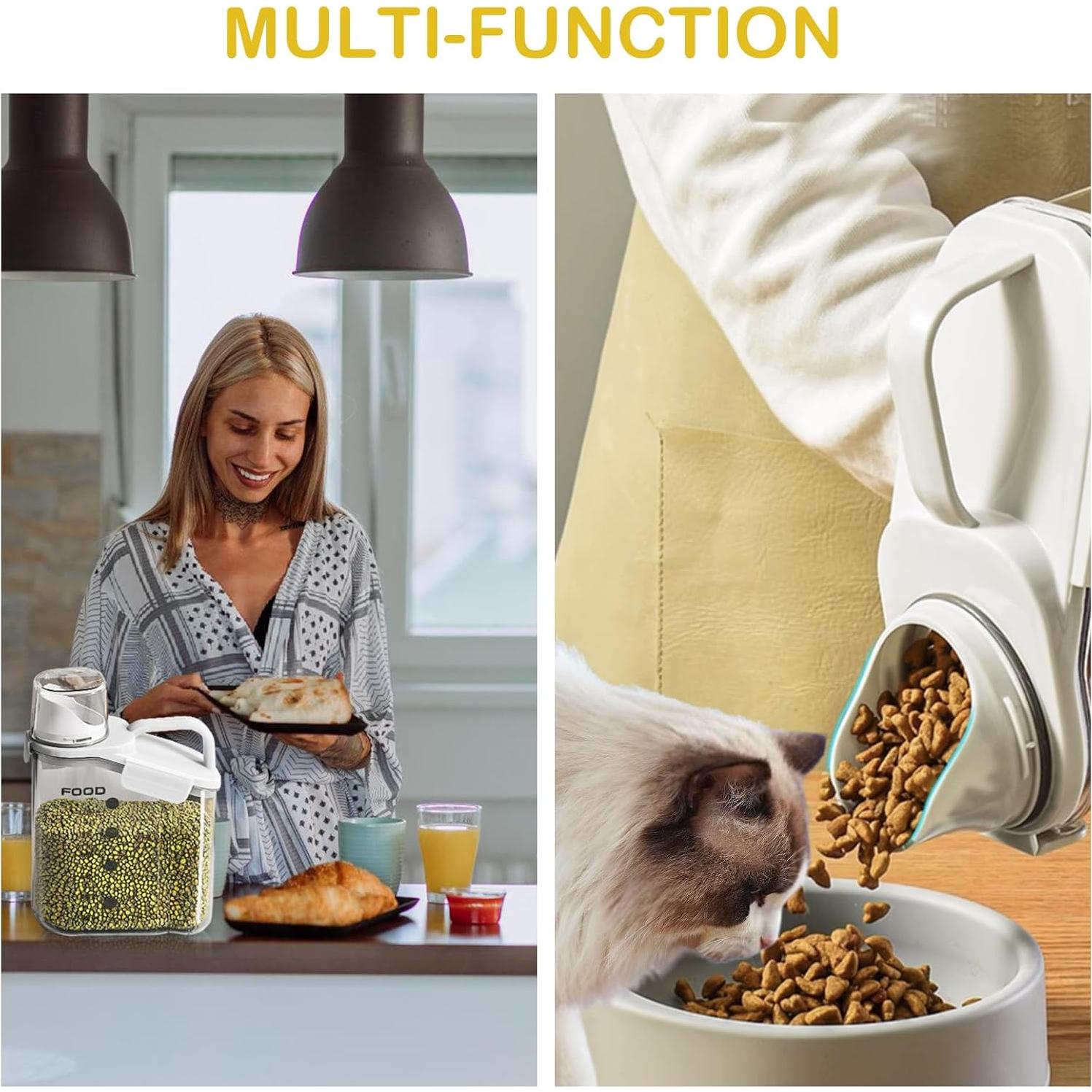 Contenedor de Alimentos Secos Riadyet 2L Hermético con Tapa Medidora