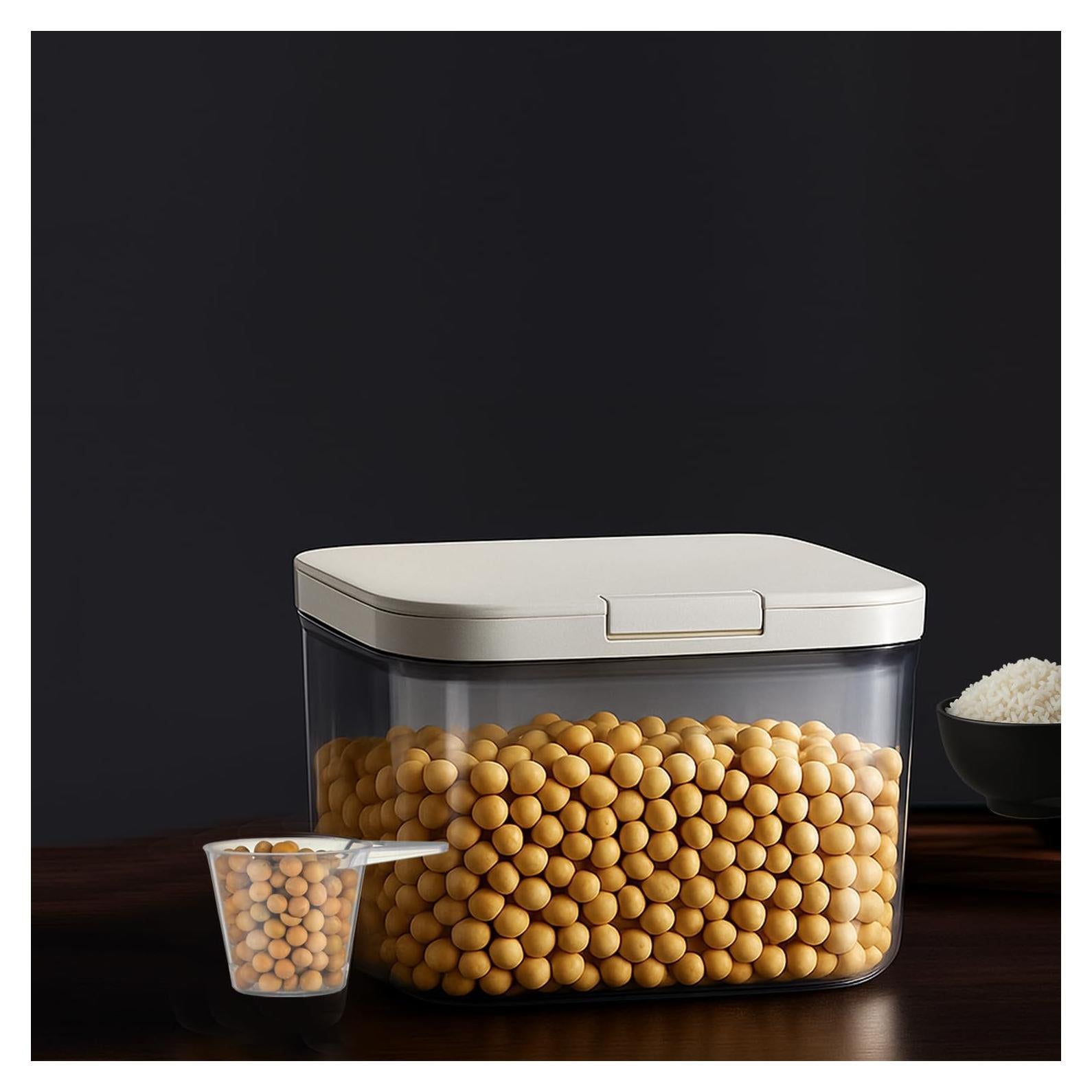 Dispensador de arroz 2.8L LivLab Mker hermético transparente