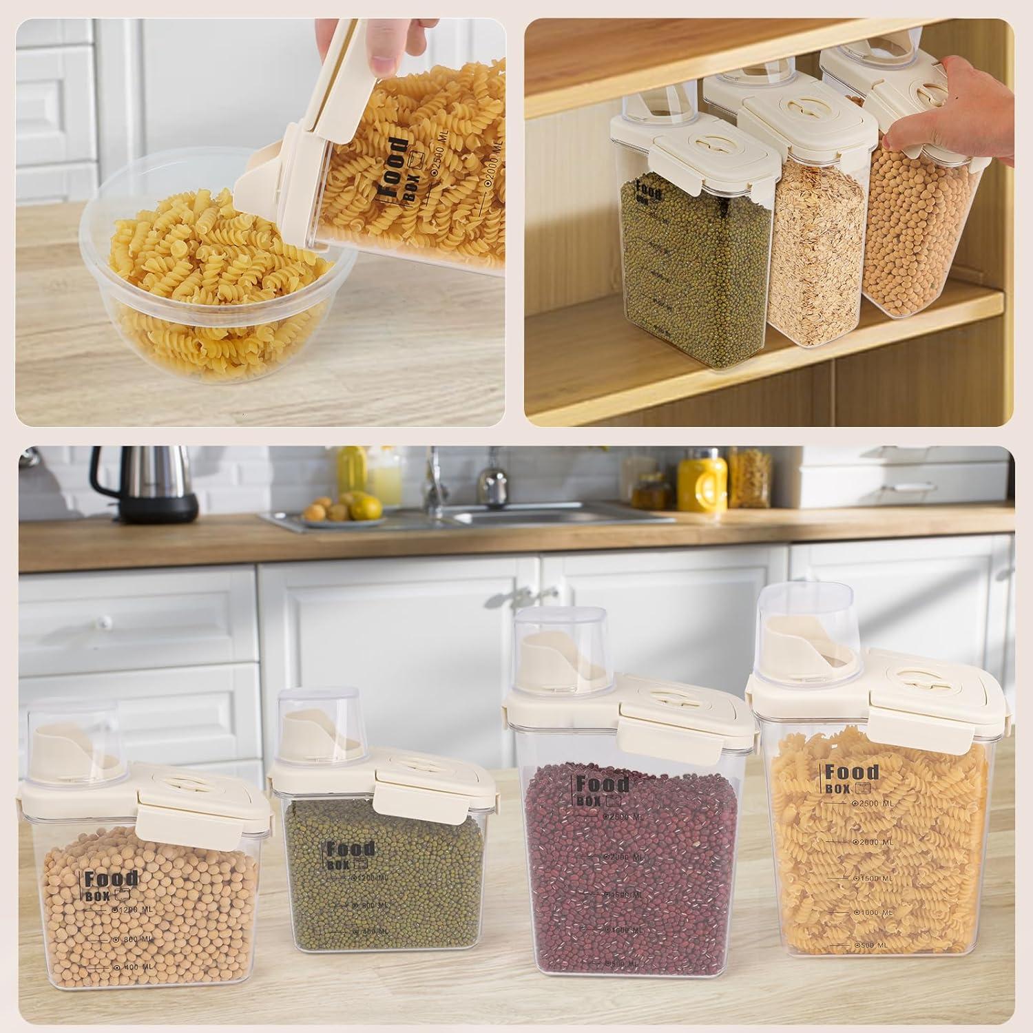 Juego de 2 Contenedores Herméticos de Cereal HOFORIFE 1219ml