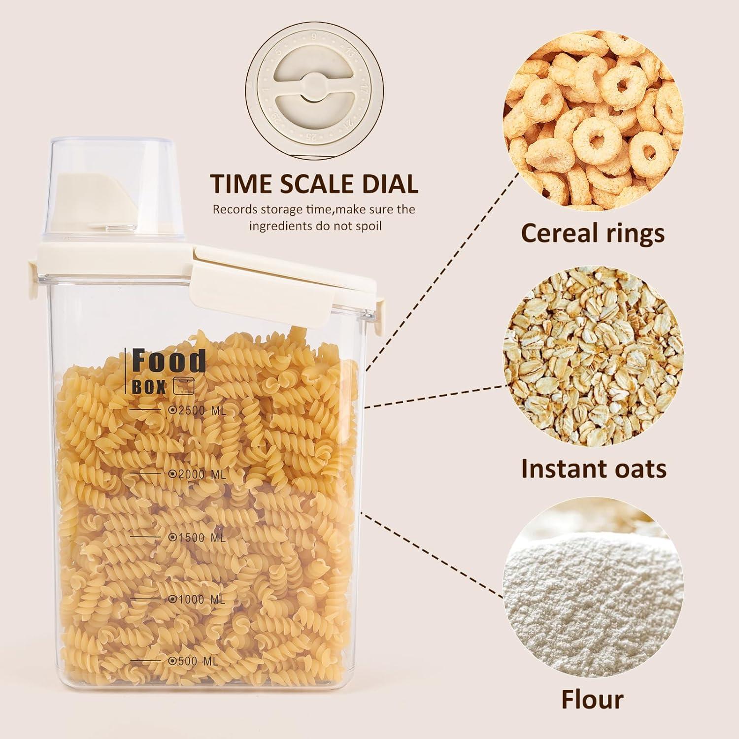 Juego de 2 Contenedores Herméticos de Cereal HOFORIFE 1219ml