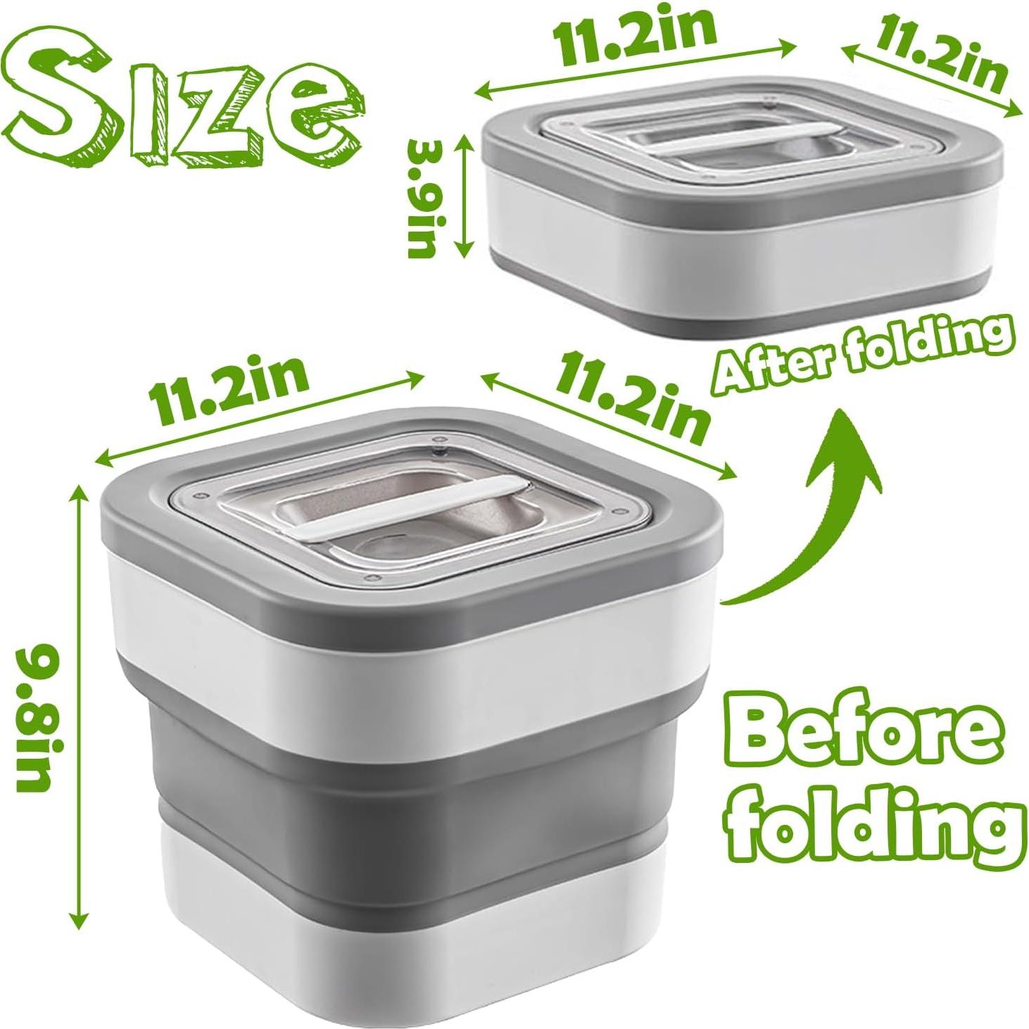 Contenedor Plegable de Almacenamiento de Alimentos 5-12.5 kg