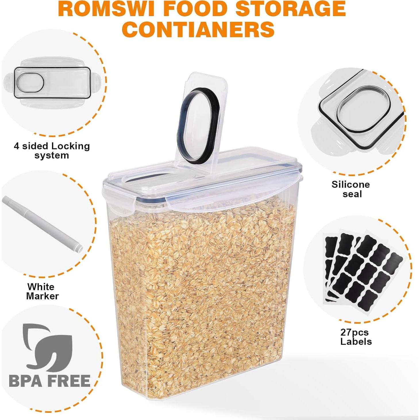 Contenedores de Almacenamiento Romswi 24 Piezas Herméticos BPA
