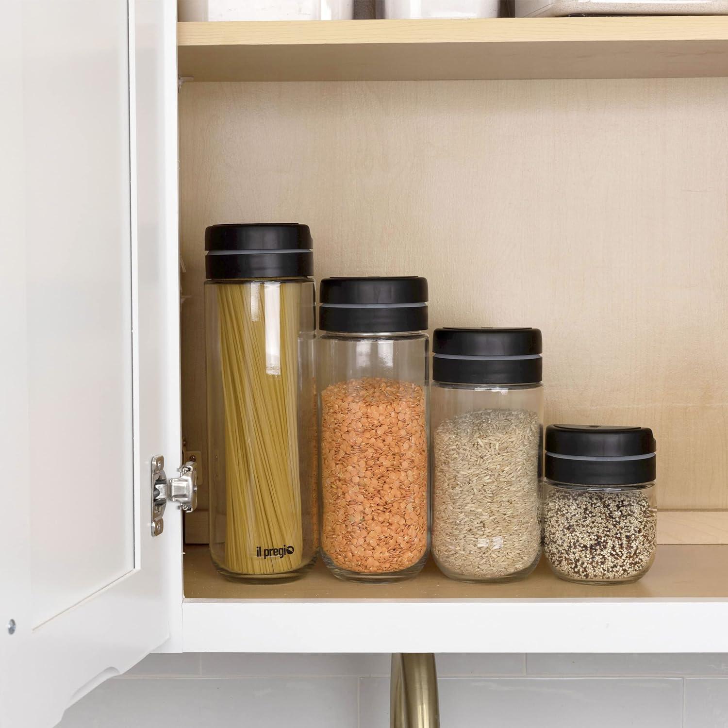 Contenedores de Almacenamiento de Alimentos il pregio 4 Piezas Vidrio