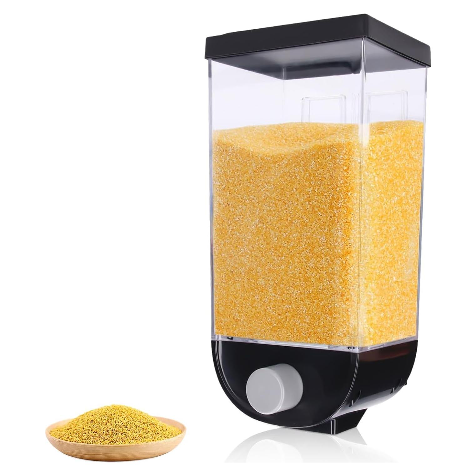 Dispensador de Alimentos Secos Hermético Cyrank 1.5L Montado en Pared