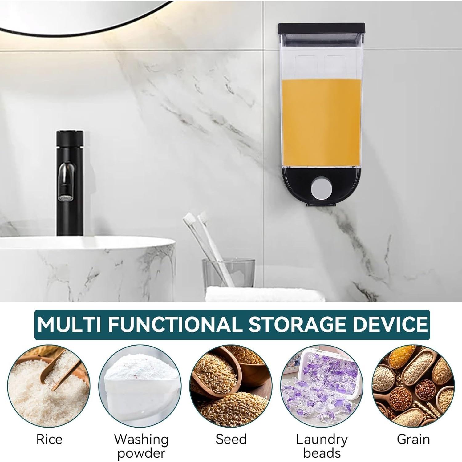 Dispensador de Alimentos Secos Hermético Cyrank 1.5L Montado en Pared