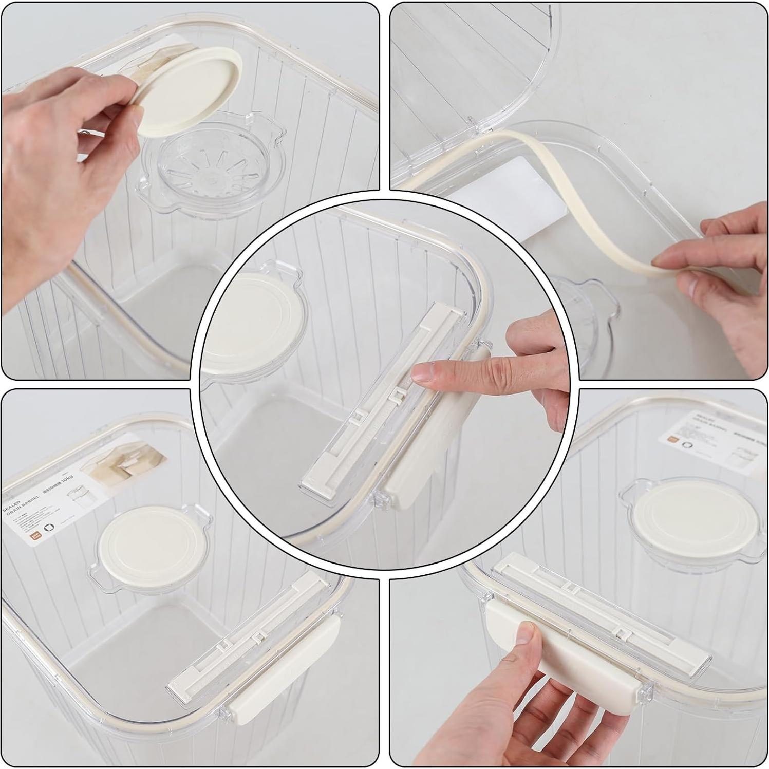 Contenedor de almacenamiento de arroz hermético AnnkkyUS 10 kg