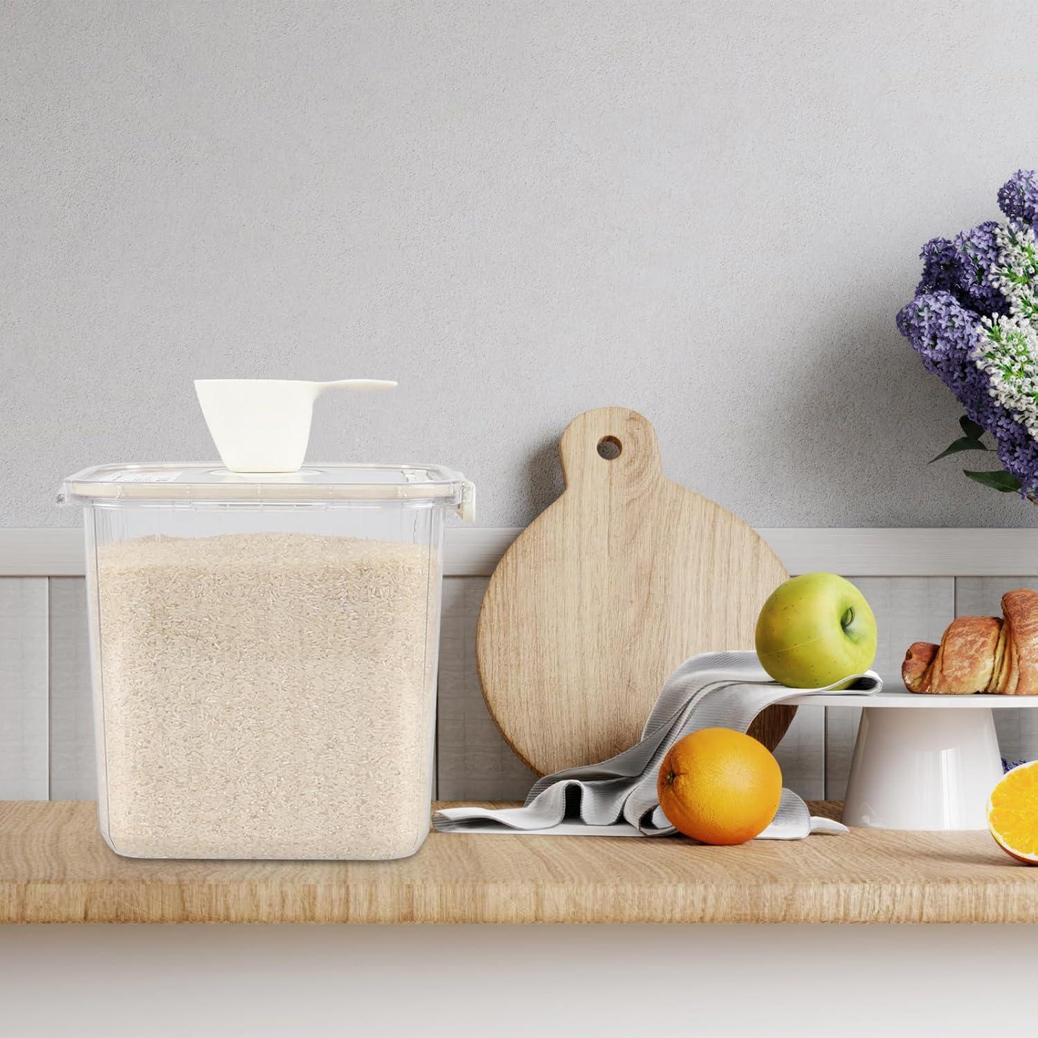 Contenedor de almacenamiento de arroz hermético AnnkkyUS 10 kg