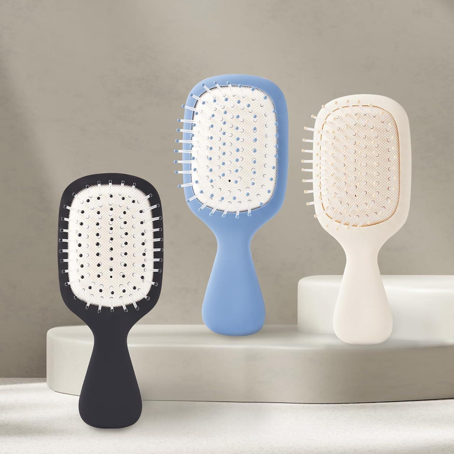 Mini Cepillo Desenredante Jurrissa Azul Portátil 14x5.7cm