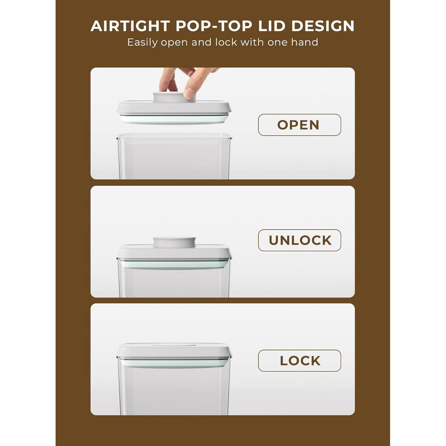 Contenedor de Arroz Hermético Tourdeus 4L con Taza Medidora