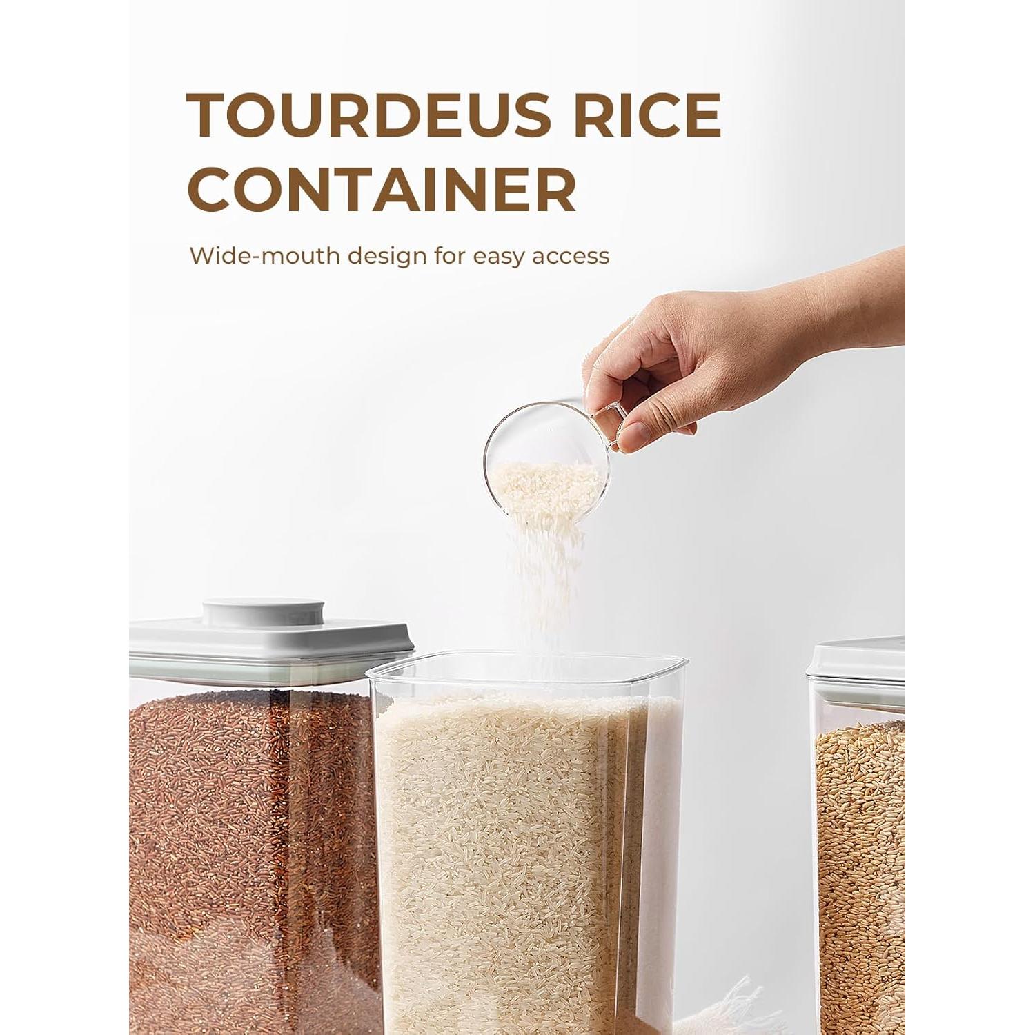Contenedor de Arroz Hermético Tourdeus 4L con Taza Medidora