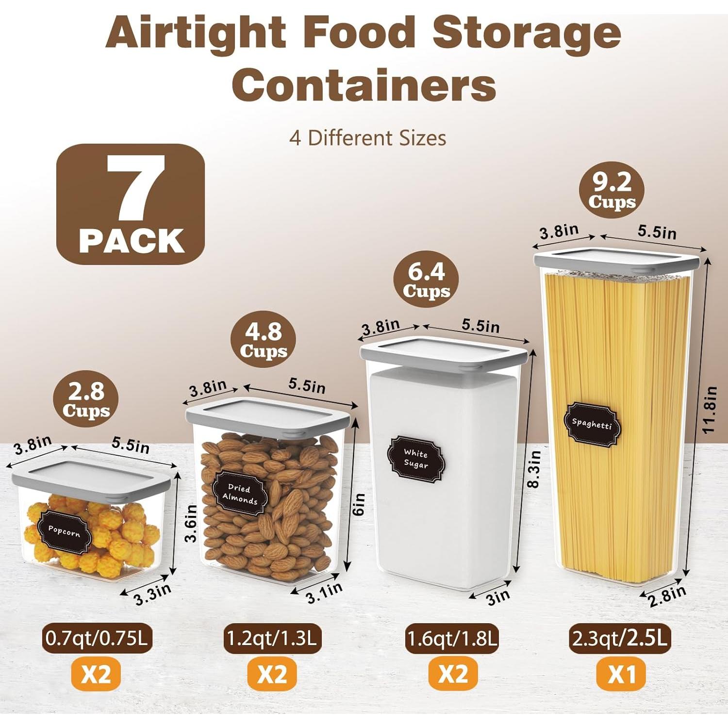 Juego de 7 Contenedores de Almacenamiento Herméticos Homhut