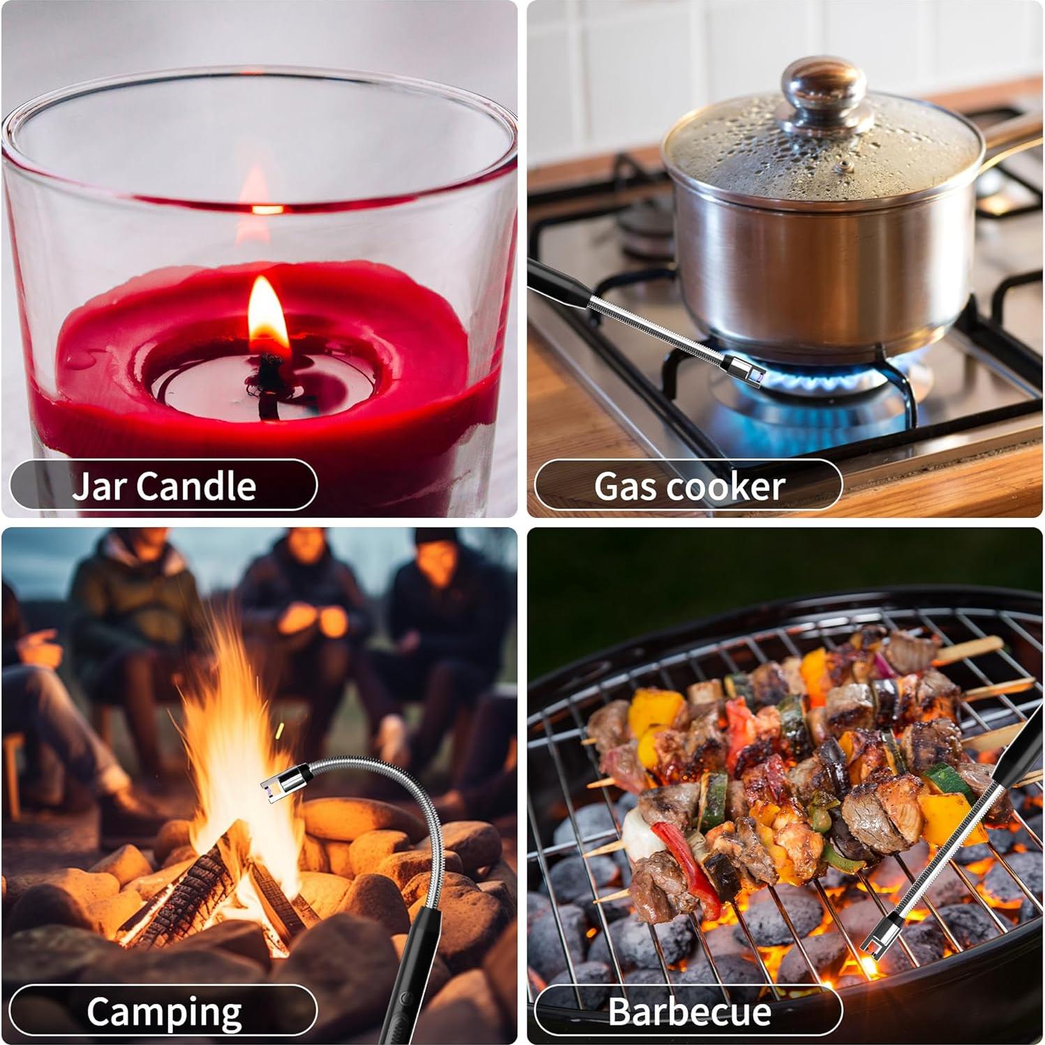 Encendedores Eléctricos Recargables NorOasis 2 Paquetes Negro