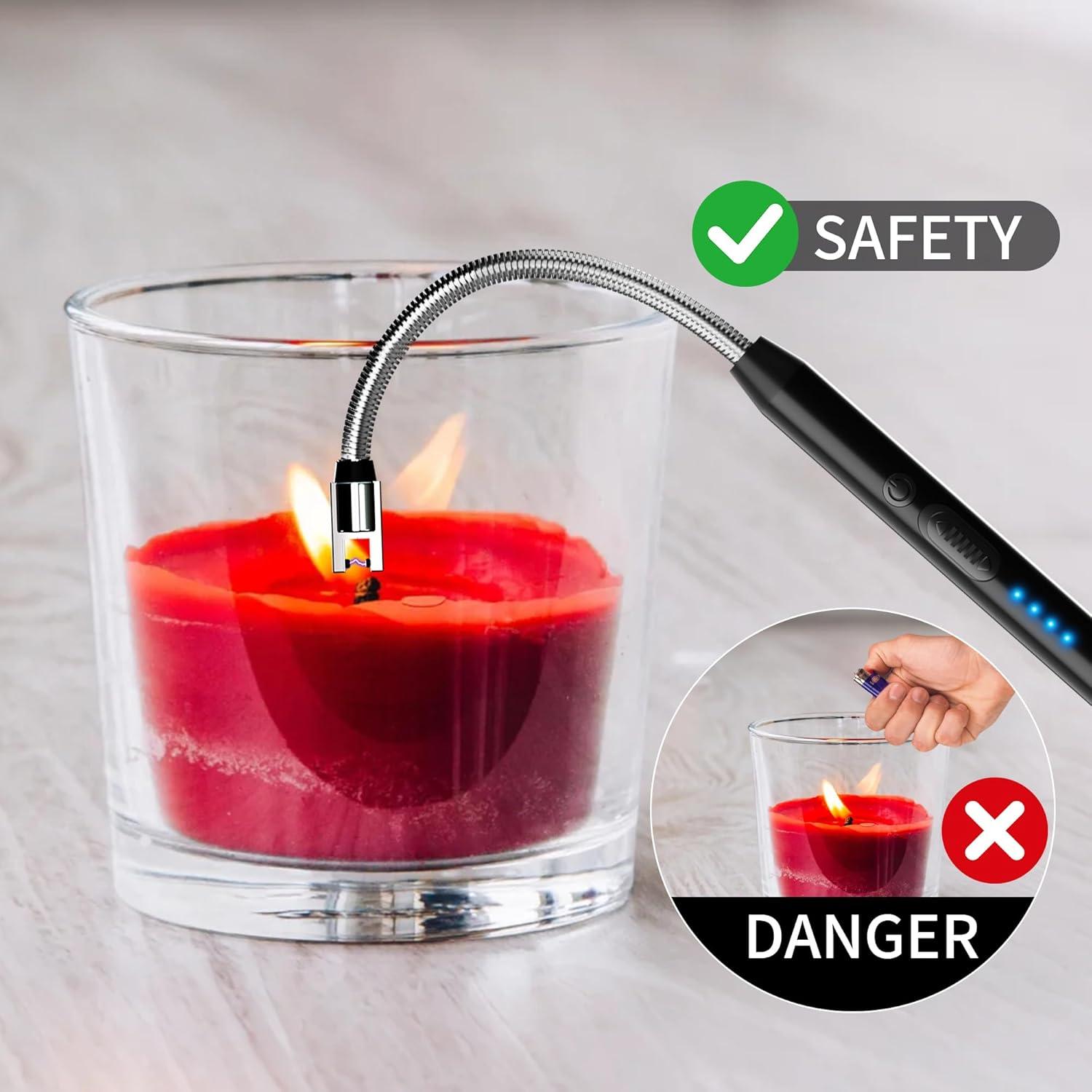 Encendedores Eléctricos Recargables NorOasis 2 Paquetes Negro