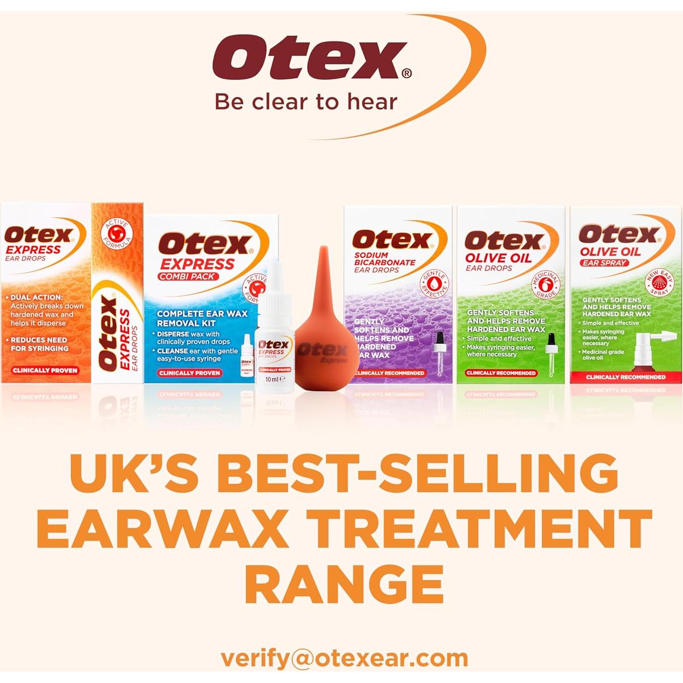 Gotas para Oídos Otex Express 10ml - Acción Dual para Cera