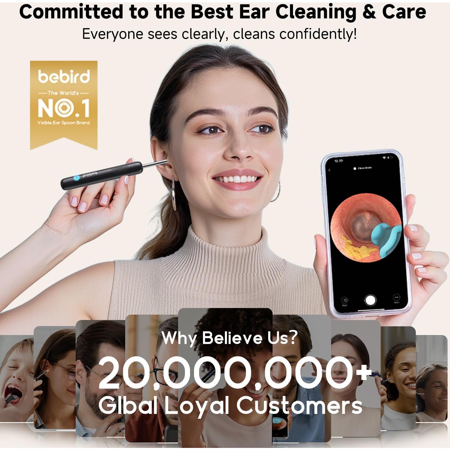 Limpiador de Oído Bebird R1 Ultra con Cámara y Pinzas