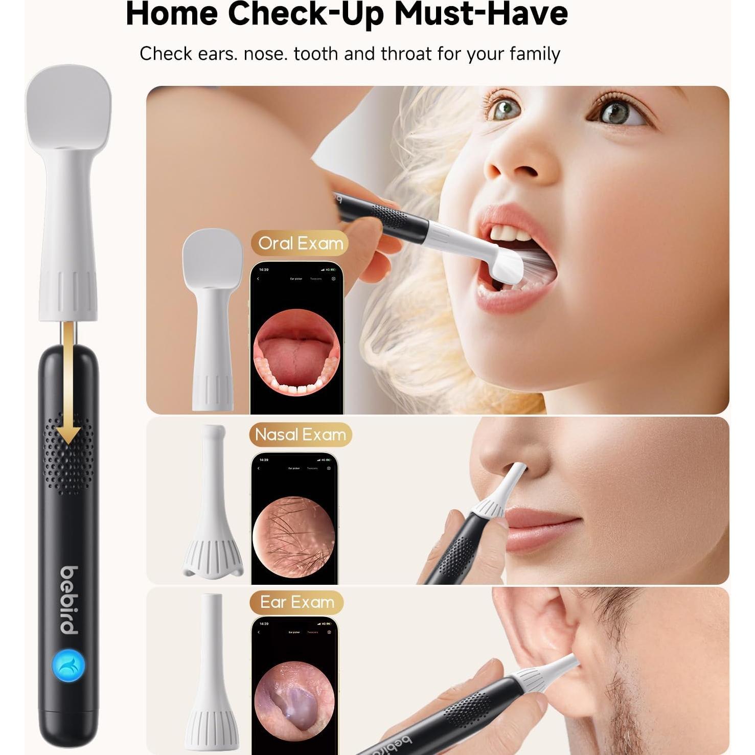 Limpiador de Oído Bebird R1 Ultra con Cámara y Pinzas