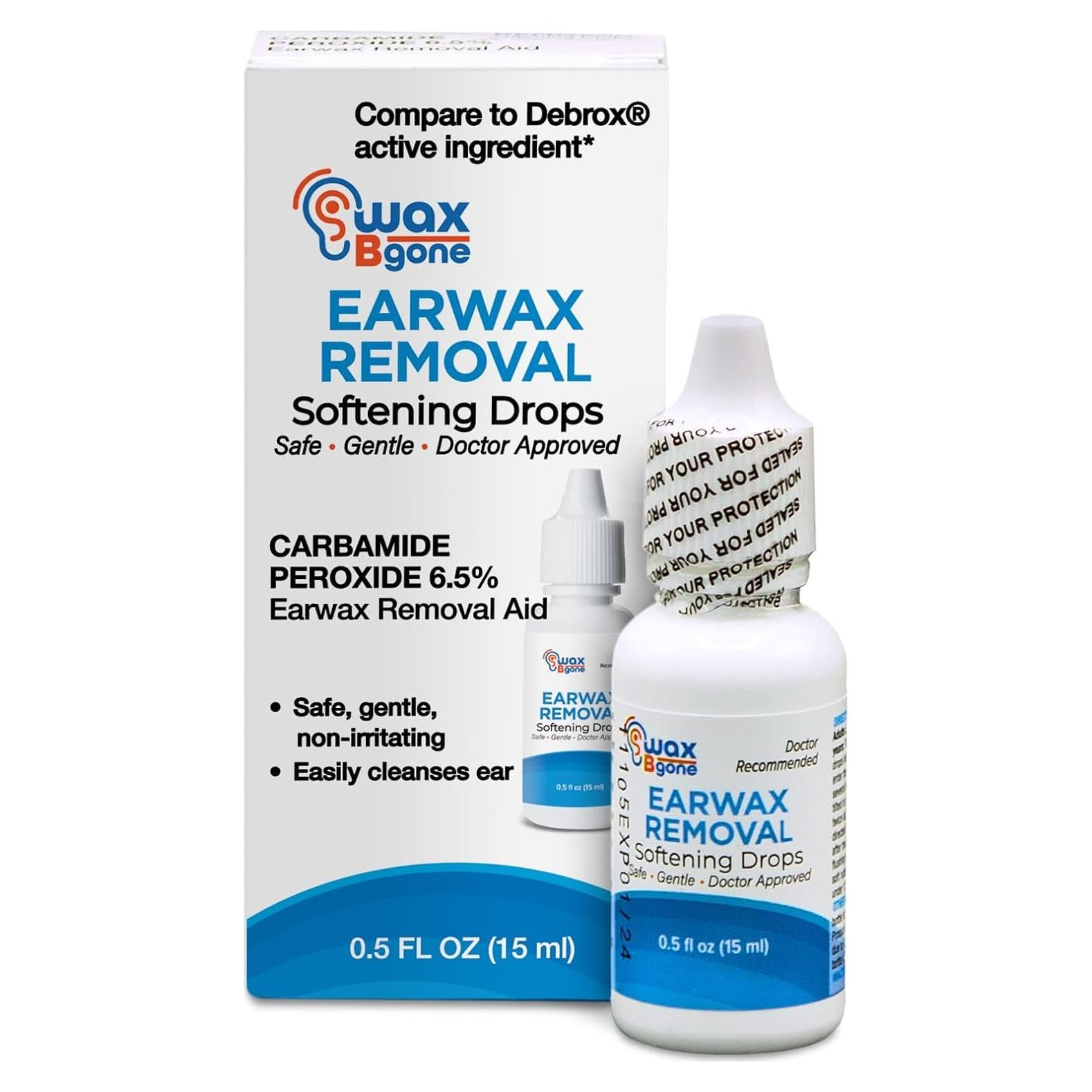 Gotas para eliminar cerumen WaxBgone - 14.79 ml - Acción espumosa