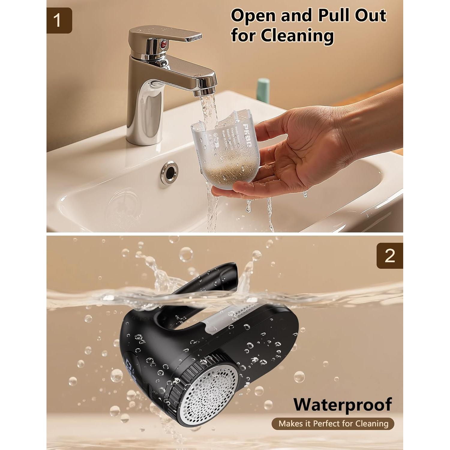 Afeitadora de tela eléctrica PKBD impermeable IPX6 con 3 cuchillas