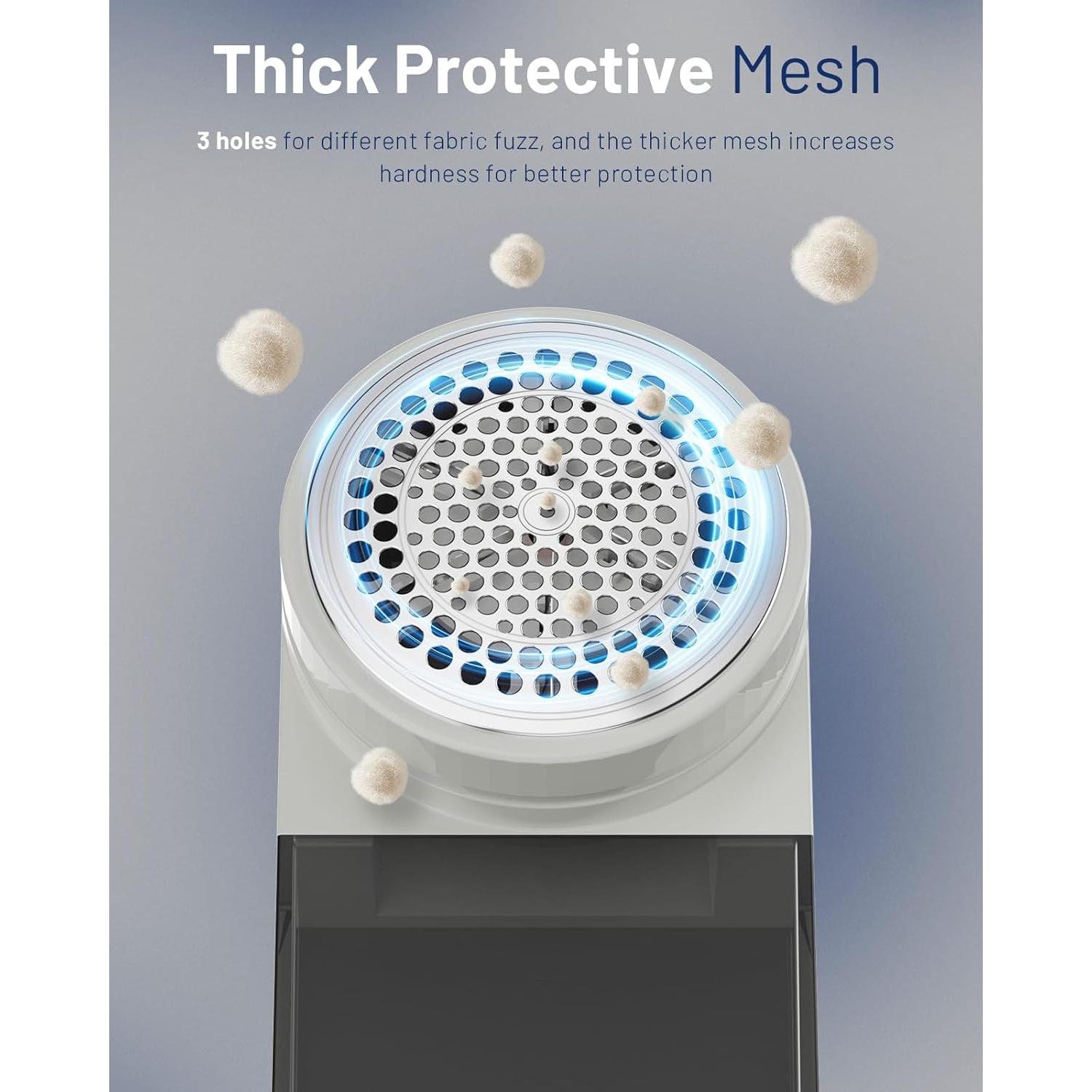 Quitapelusas Beautural Eléctrico Portátil 6 Cuchillas LED