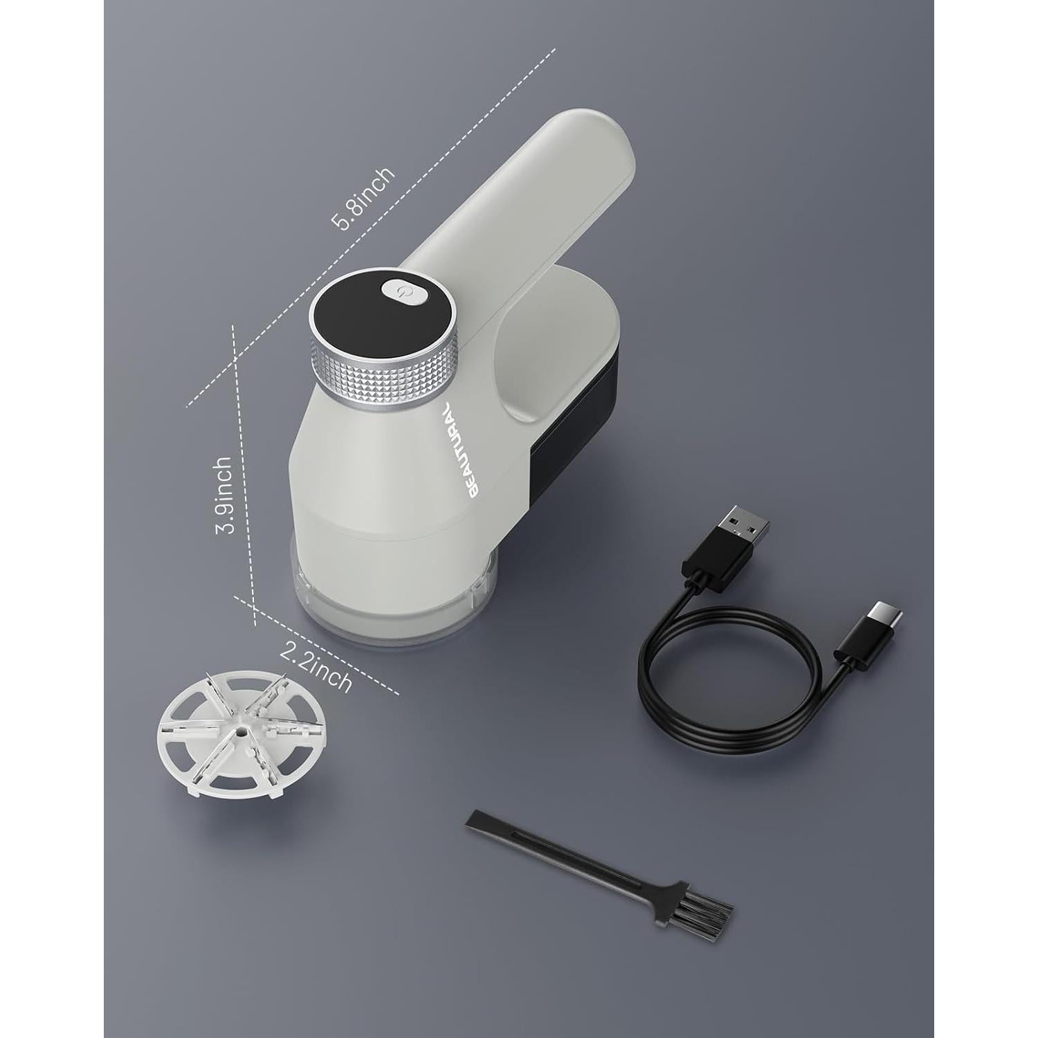 Quitapelusas Beautural Eléctrico Portátil 6 Cuchillas LED