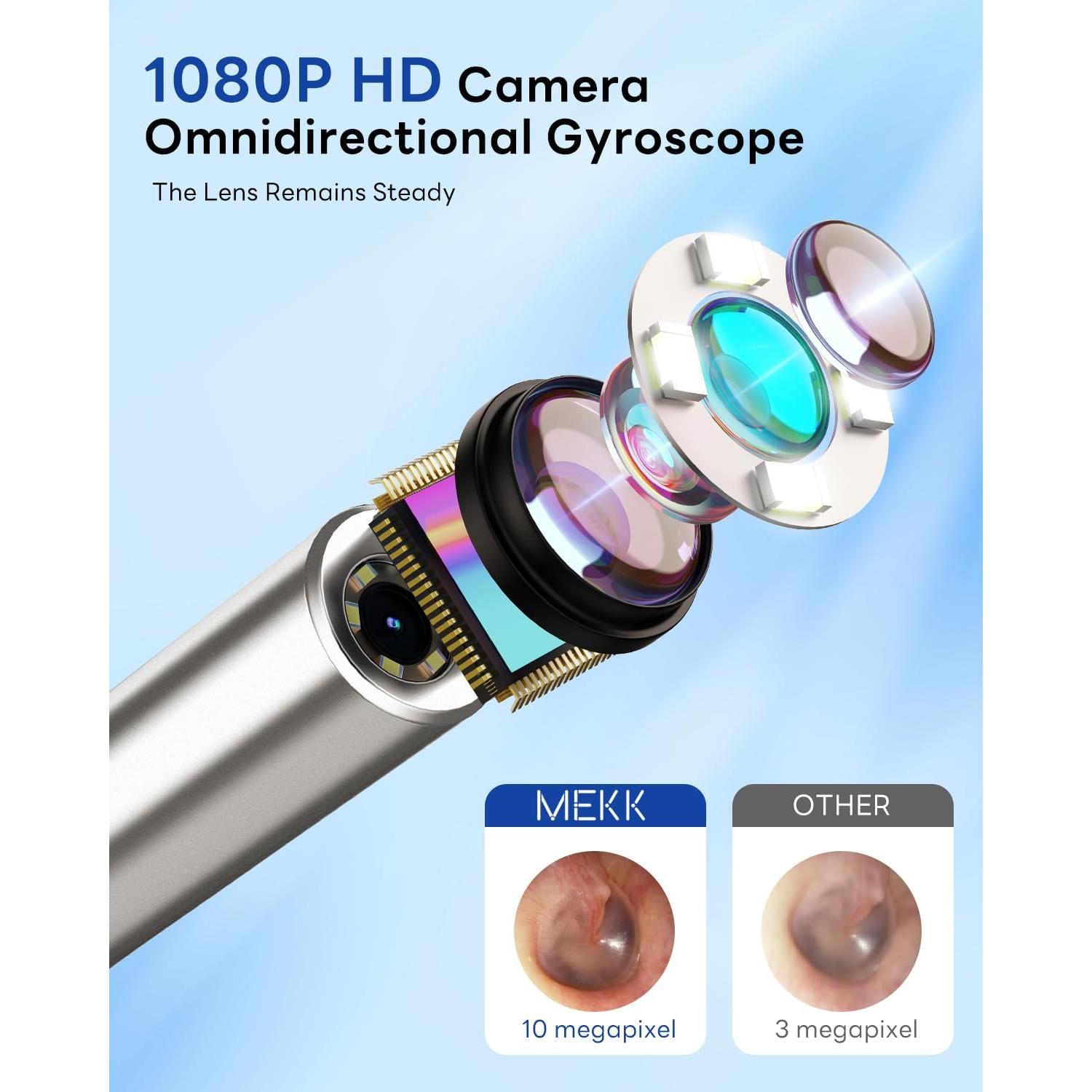 Kit de Eliminación de Cera de Oído MEKK S5 - Visual HD 1080P