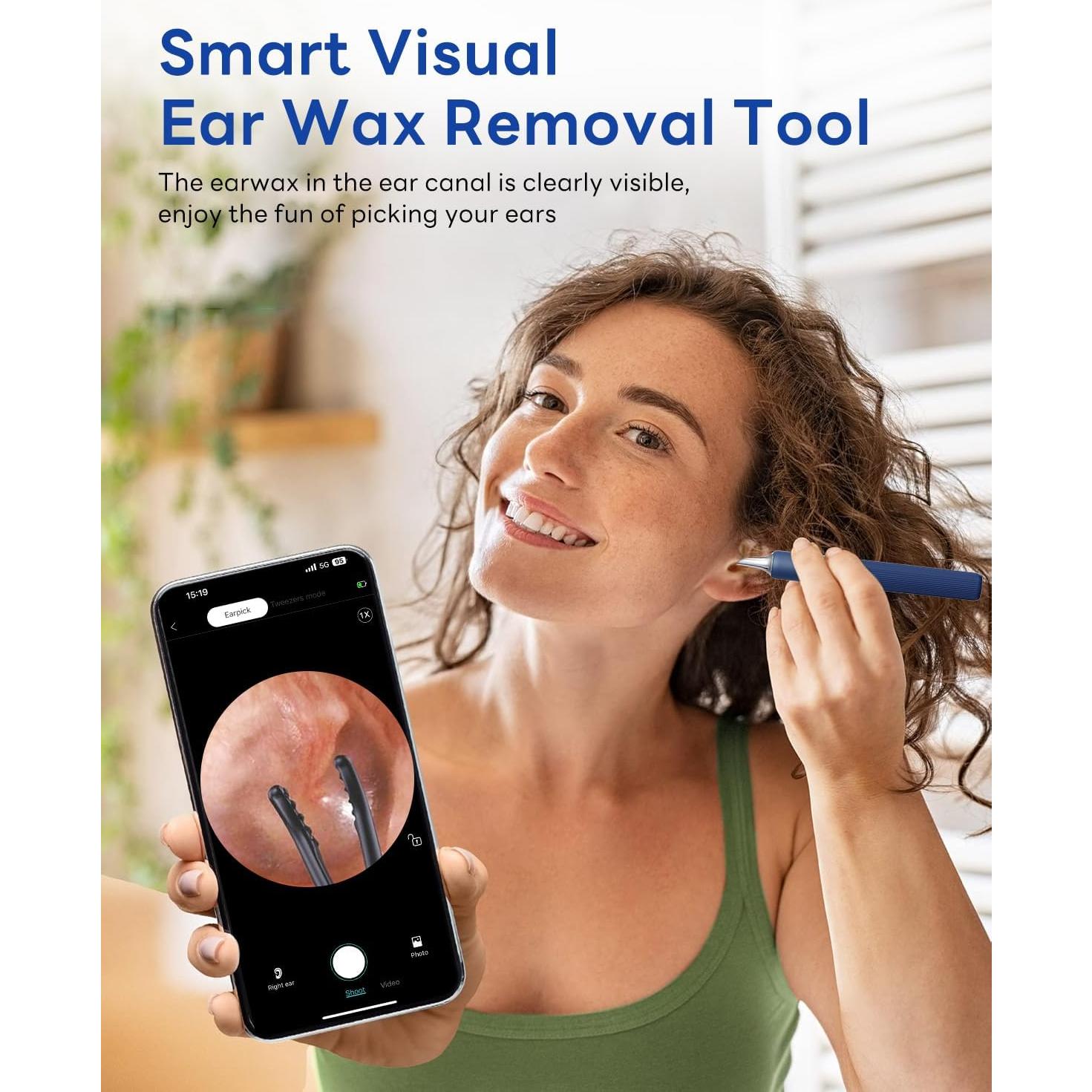 Kit de Eliminación de Cera de Oído MEKK S5 - Visual HD 1080P