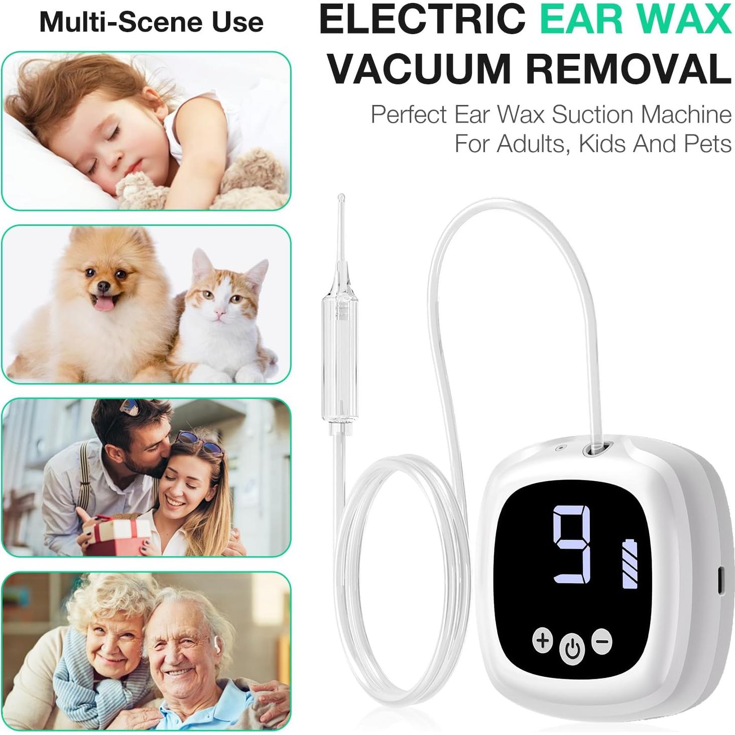 Removedor de Cera de Oído Eléctrico Simnoble Blanco 9 Niveles