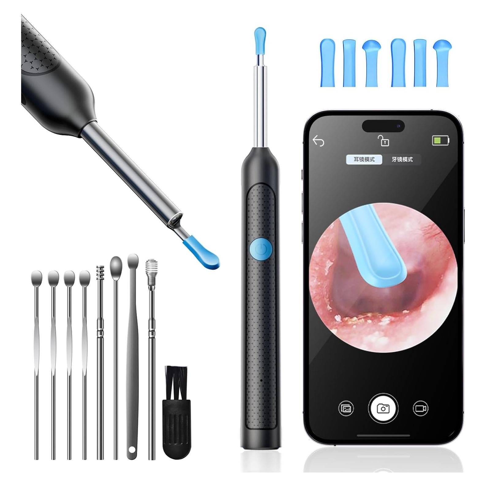 Kit de Limpieza de Oídos ALIANSHENG con Cámara HD 1920P