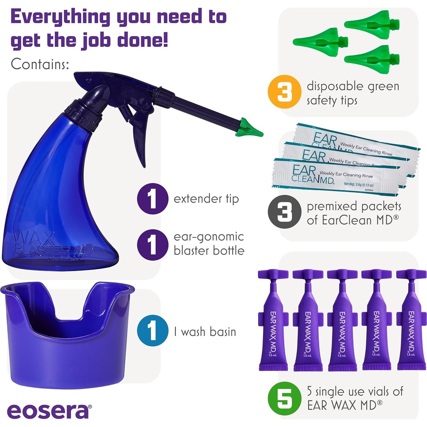 Kit de Limpieza de Oídos Eosera Wax Blaster MD - Acción Rápida