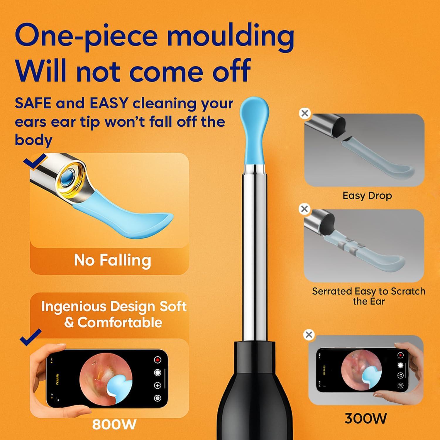 Kit de Limpieza de Oídos Bekhic P6s con Cámara HD 1296P