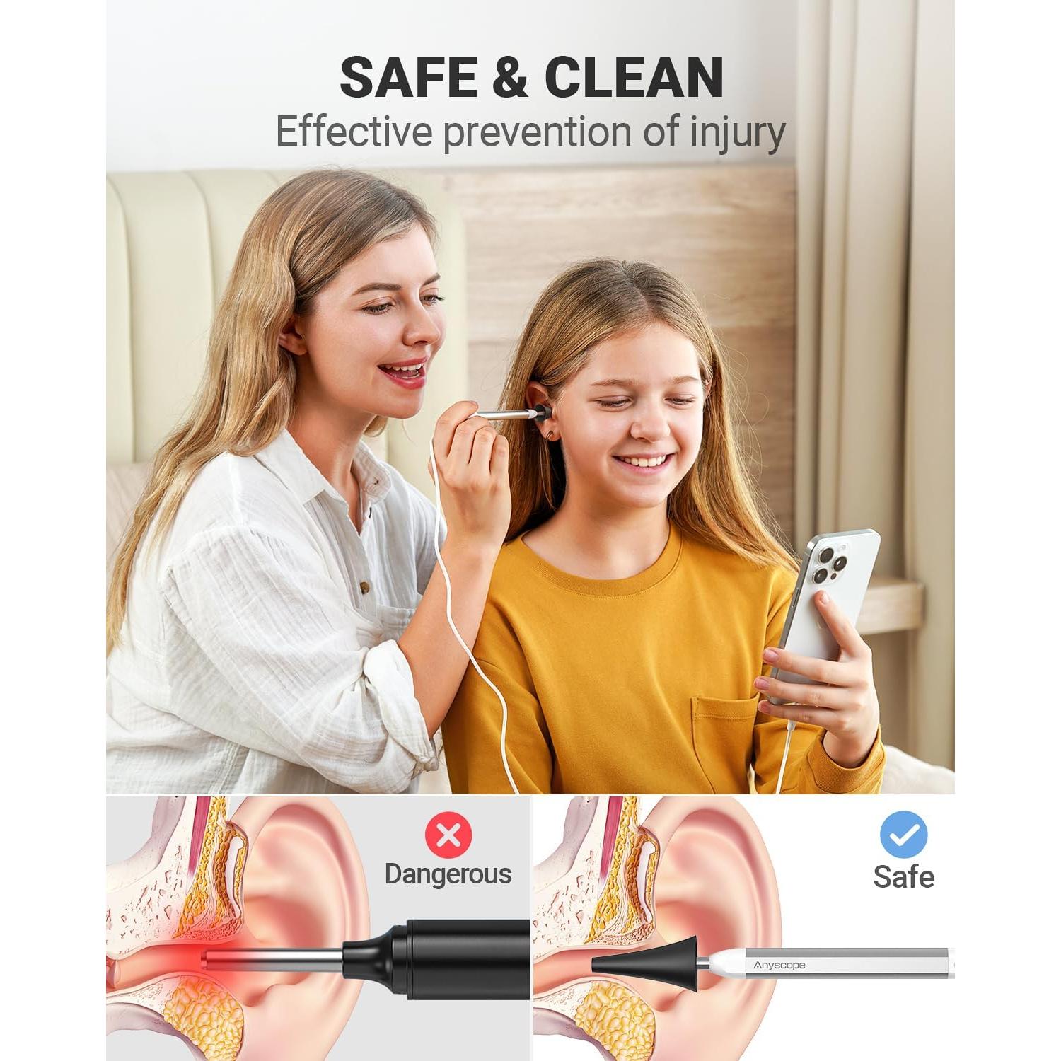 Otoscopio Digital HD AnyScope Plata con Luz y Cámara de Oído