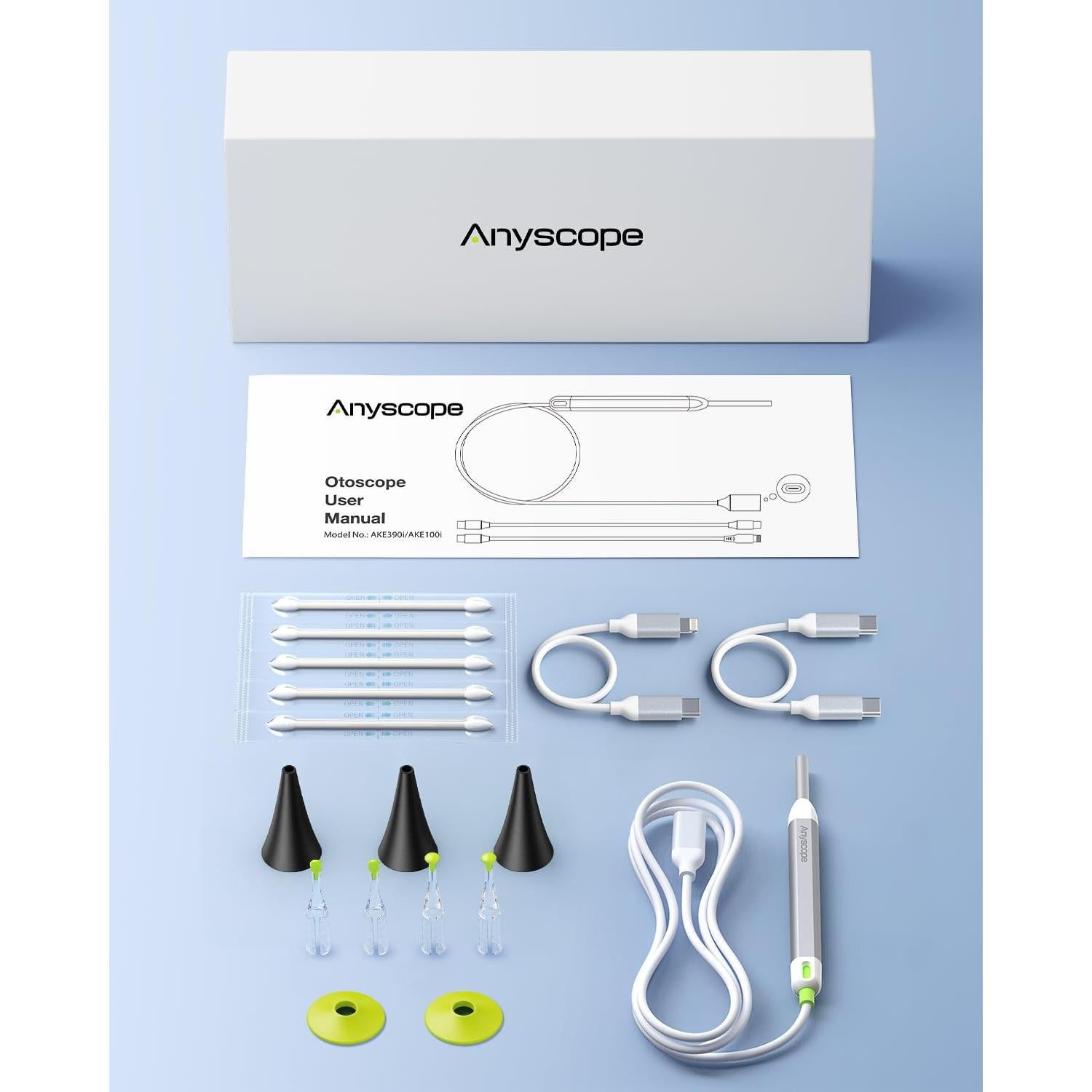 Otoscopio Digital HD AnyScope Plata con Luz y Cámara de Oído