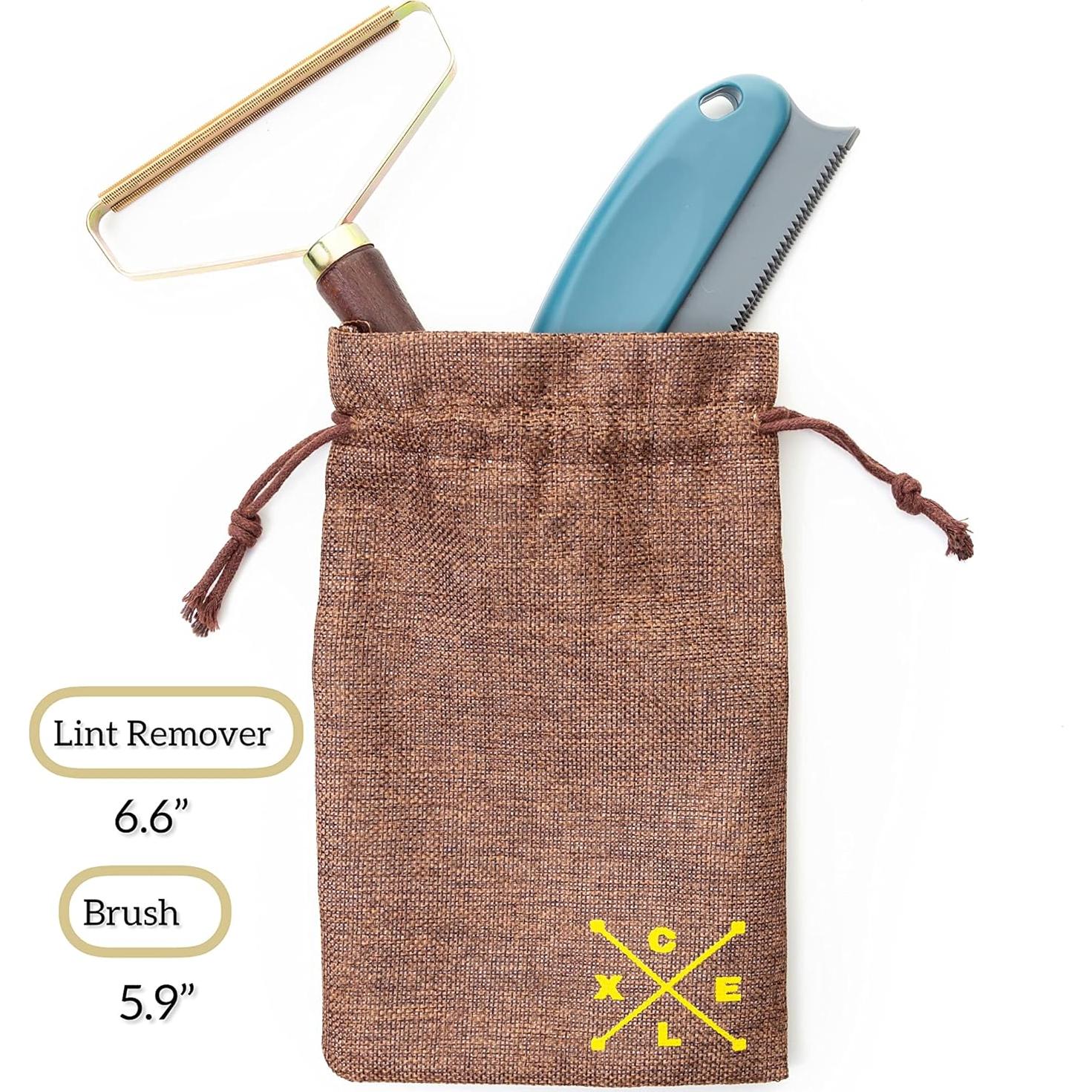 Removedor de Pelusa Manual Pascal con Mango de Madera y Cobre