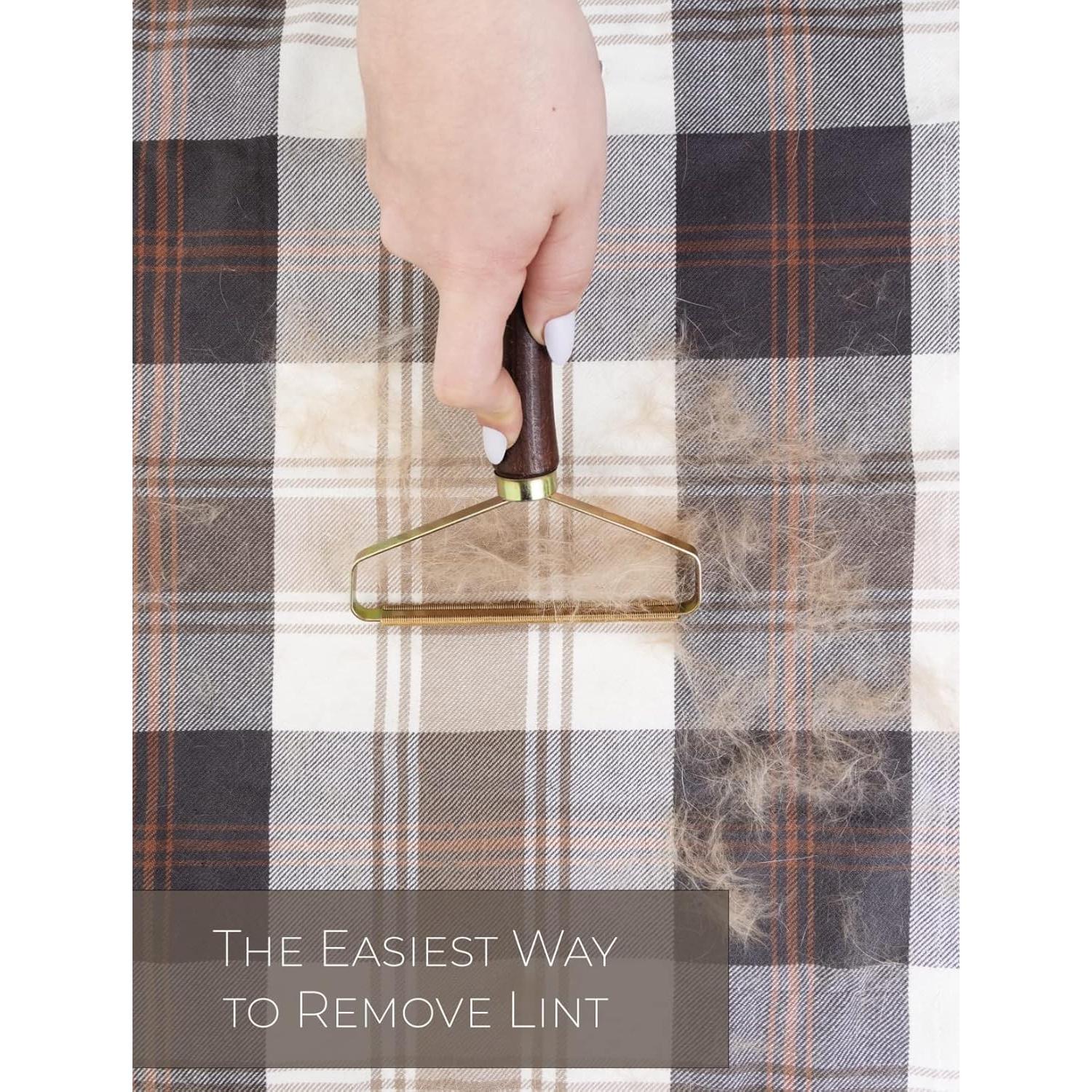 Removedor de Pelusa Manual Pascal con Mango de Madera y Cobre