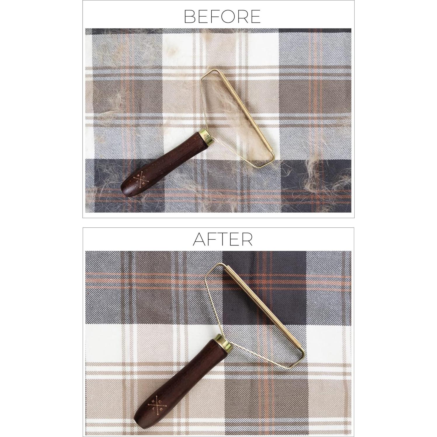 Removedor de Pelusa Manual Pascal con Mango de Madera y Cobre