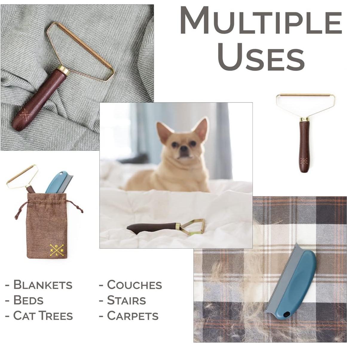 Removedor de Pelusa Manual Pascal con Mango de Madera y Cobre