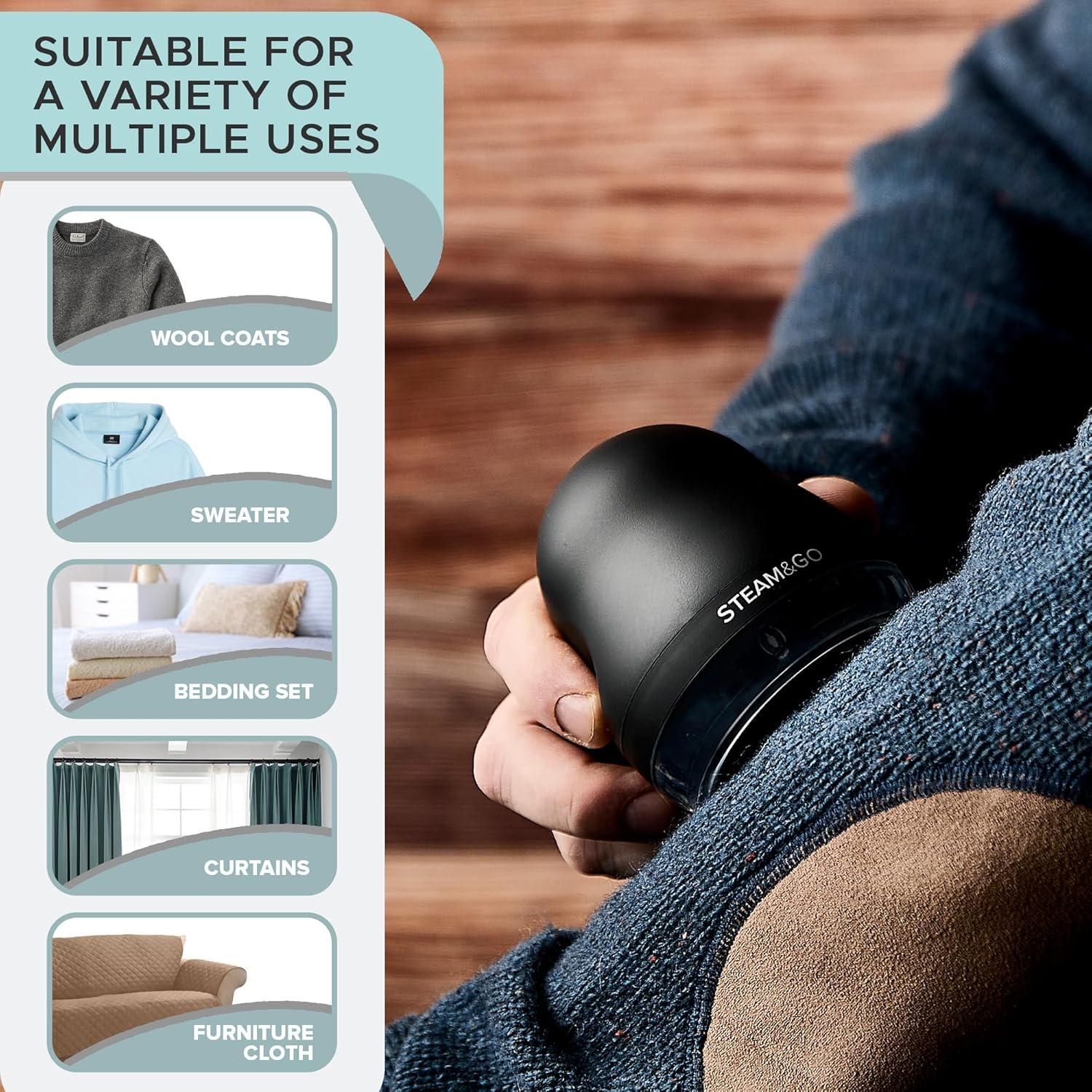 Desfuzzador de Tela Steam & Go Negro - Afeitadora Recargable