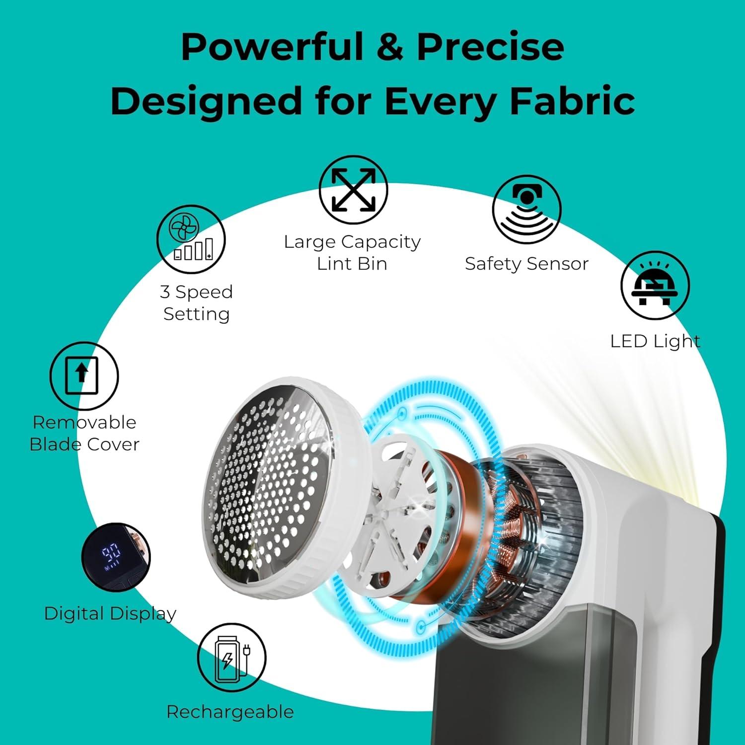 Afeitadora de Tela Inalámbrica True & Tidy Turbo LED 6 Hojas