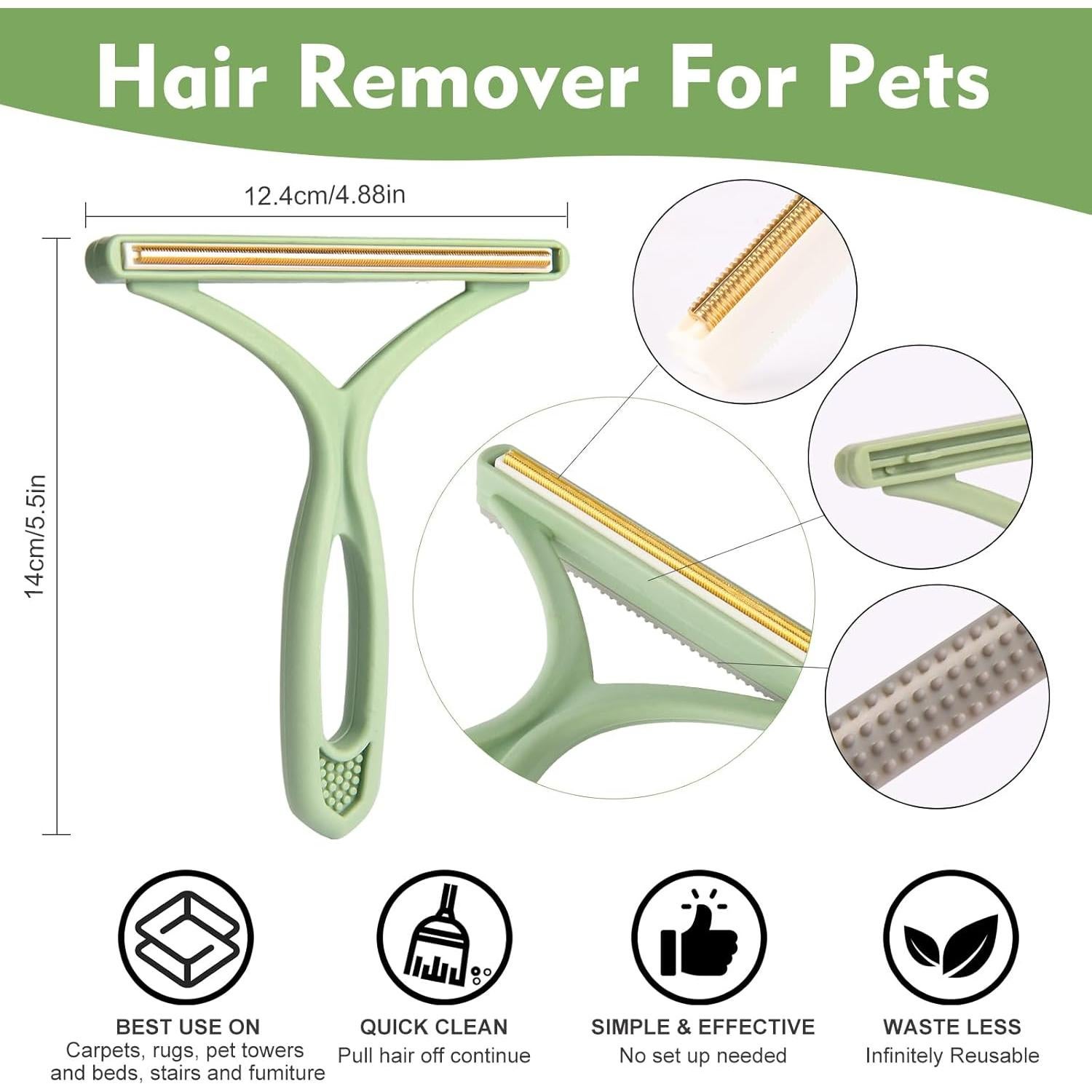 Removedor de Pelusa 3 en 1 Asnfanl Verde para Alfombras y Muebles