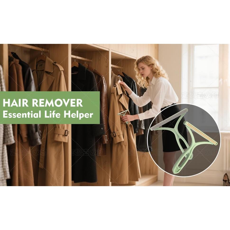 Removedor de Pelusa 3 en 1 Asnfanl Verde para Alfombras y Muebles