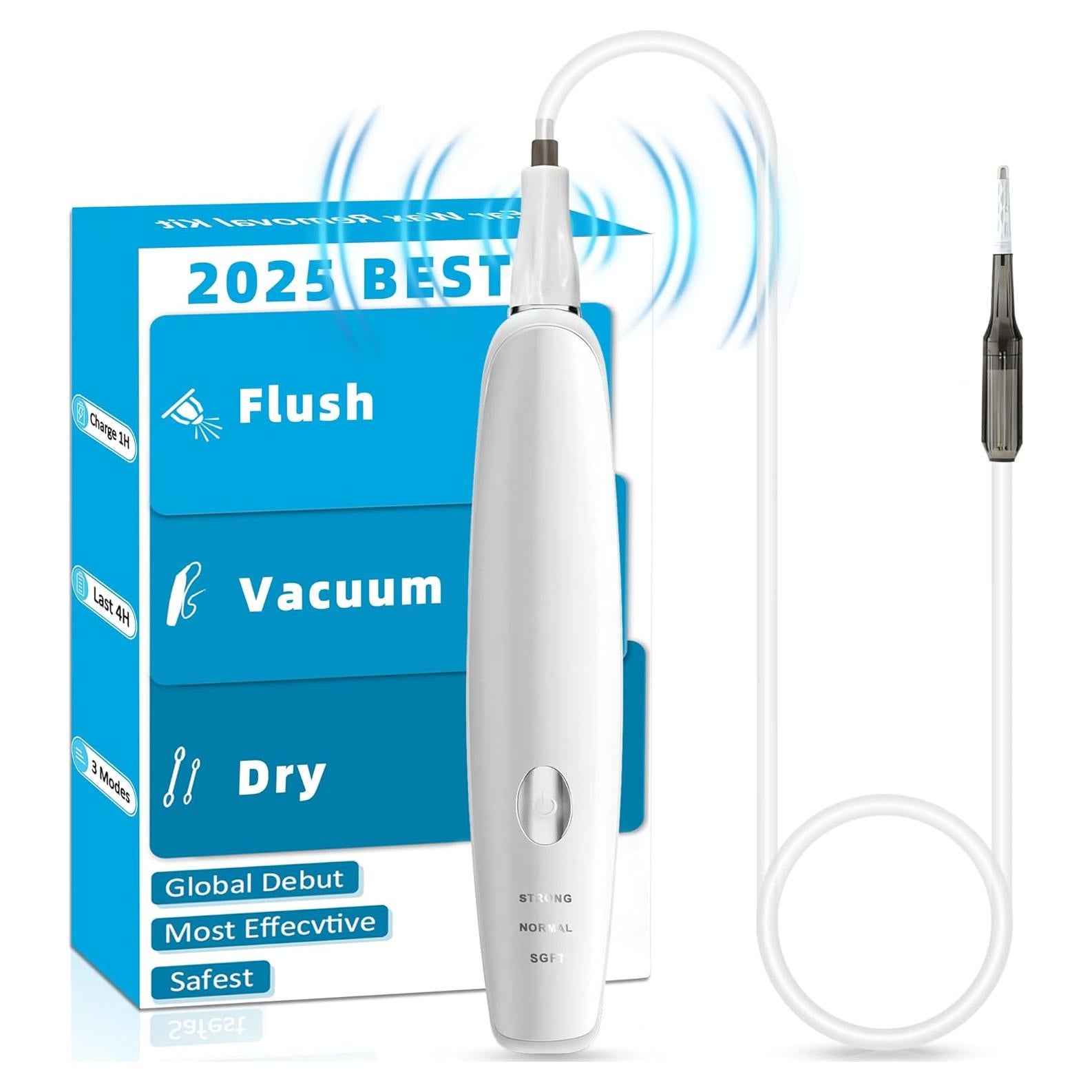 Kit Eliminador de Cera de Oído KISSIMEE 3 en 1 Recargable