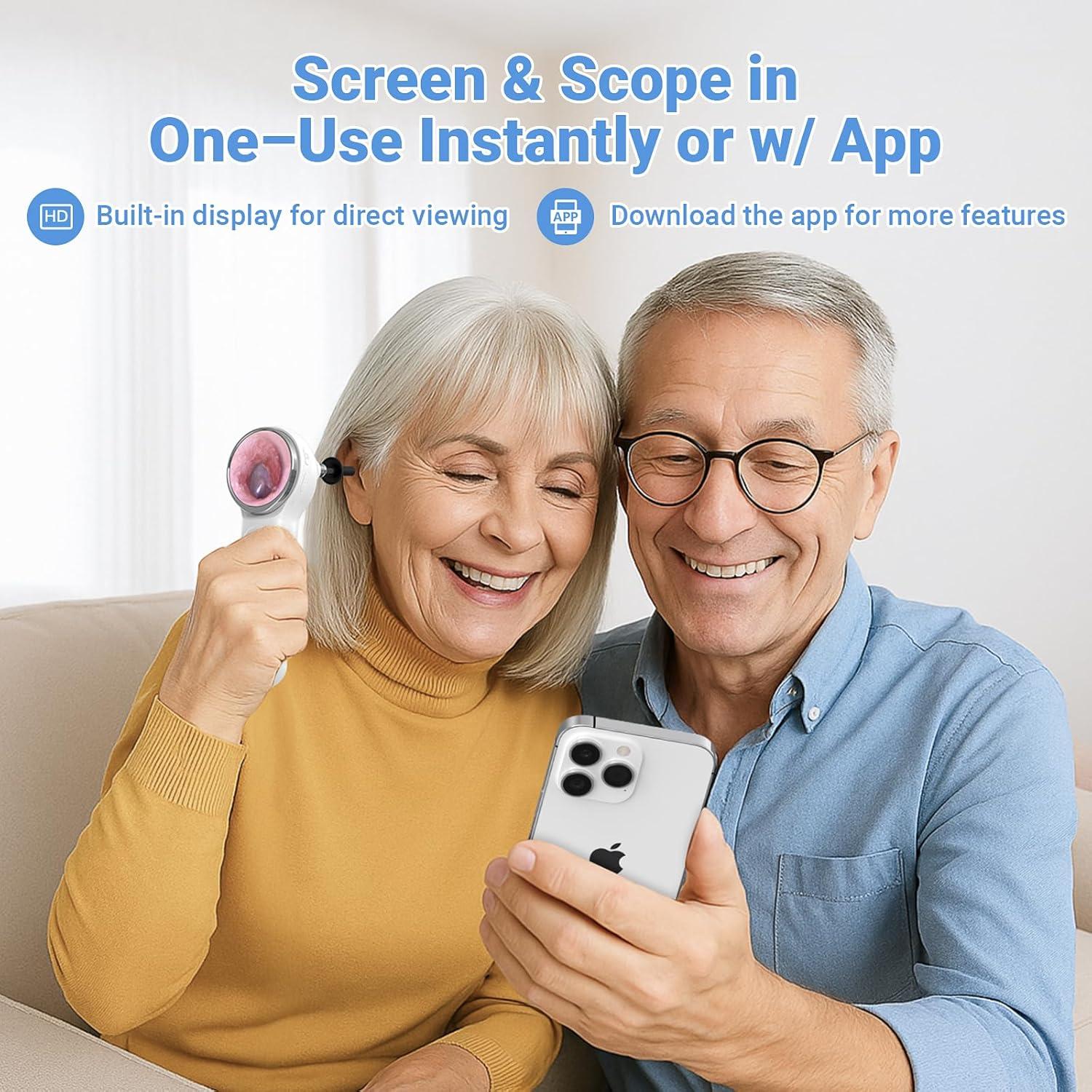 Otoscopio Digital ScopeAround con Pantalla IPS 4.7cm y Luz LED