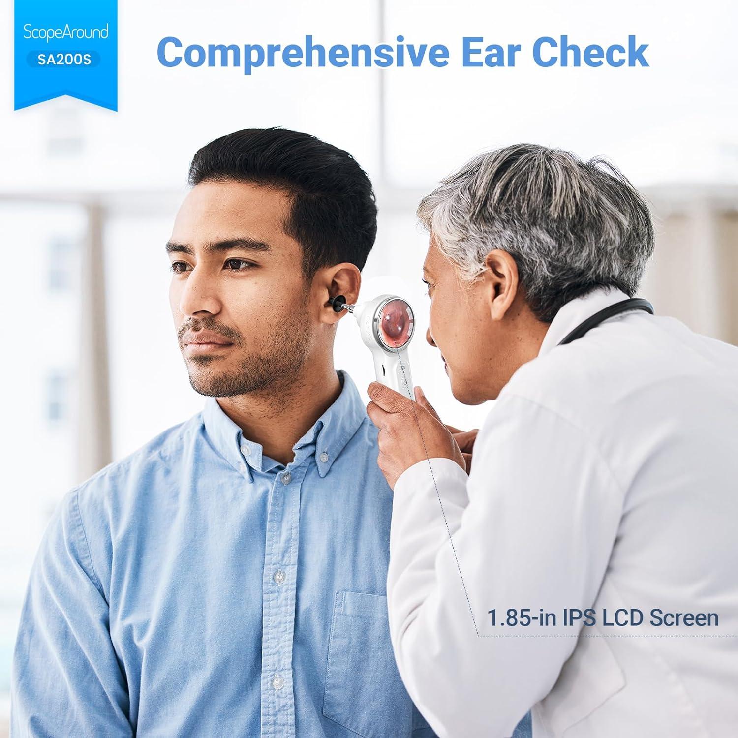 Otoscopio Digital ScopeAround con Pantalla IPS 4.7cm y Luz LED