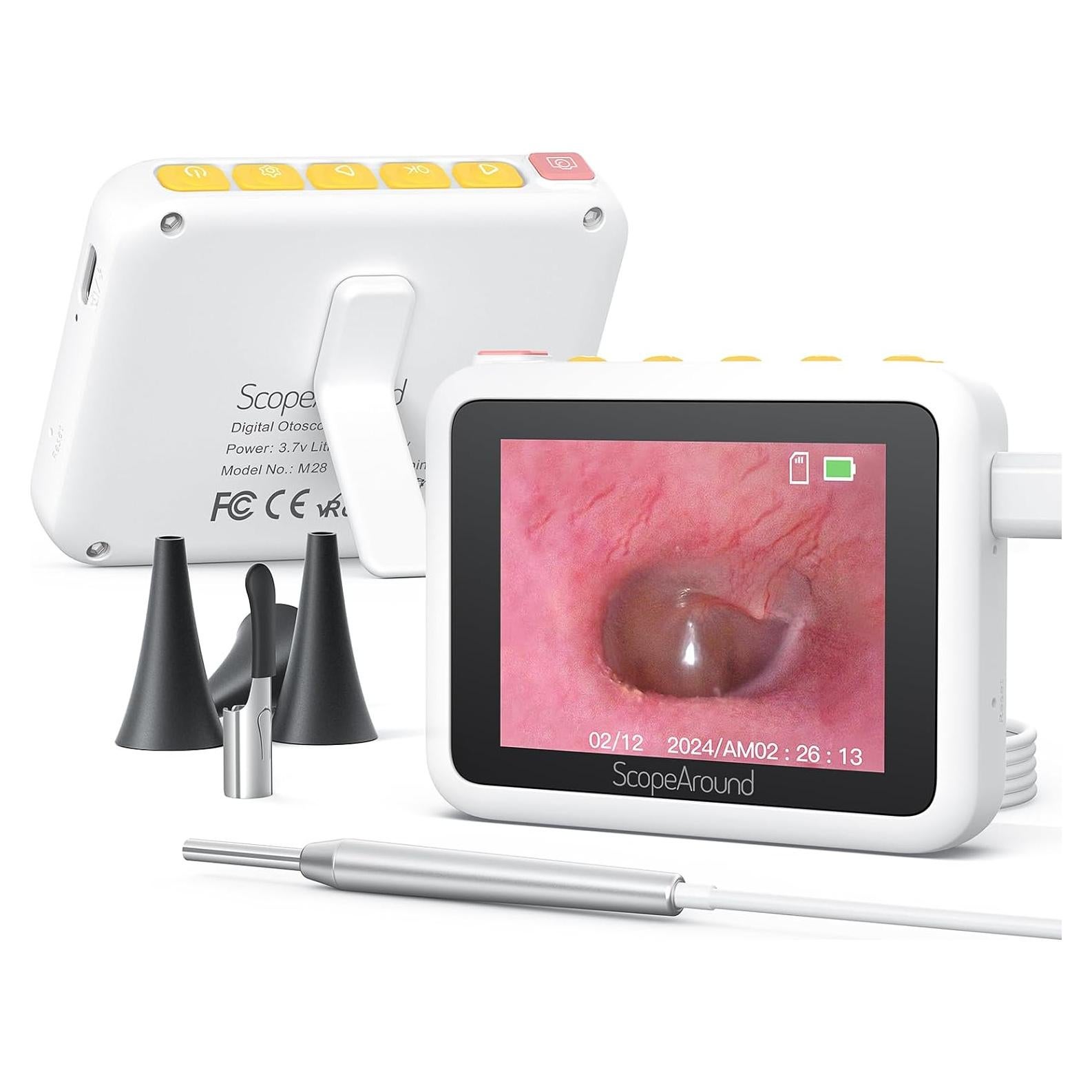 Otoscopio Digital ScopeAround HD 720P con Luz - 3.9mm